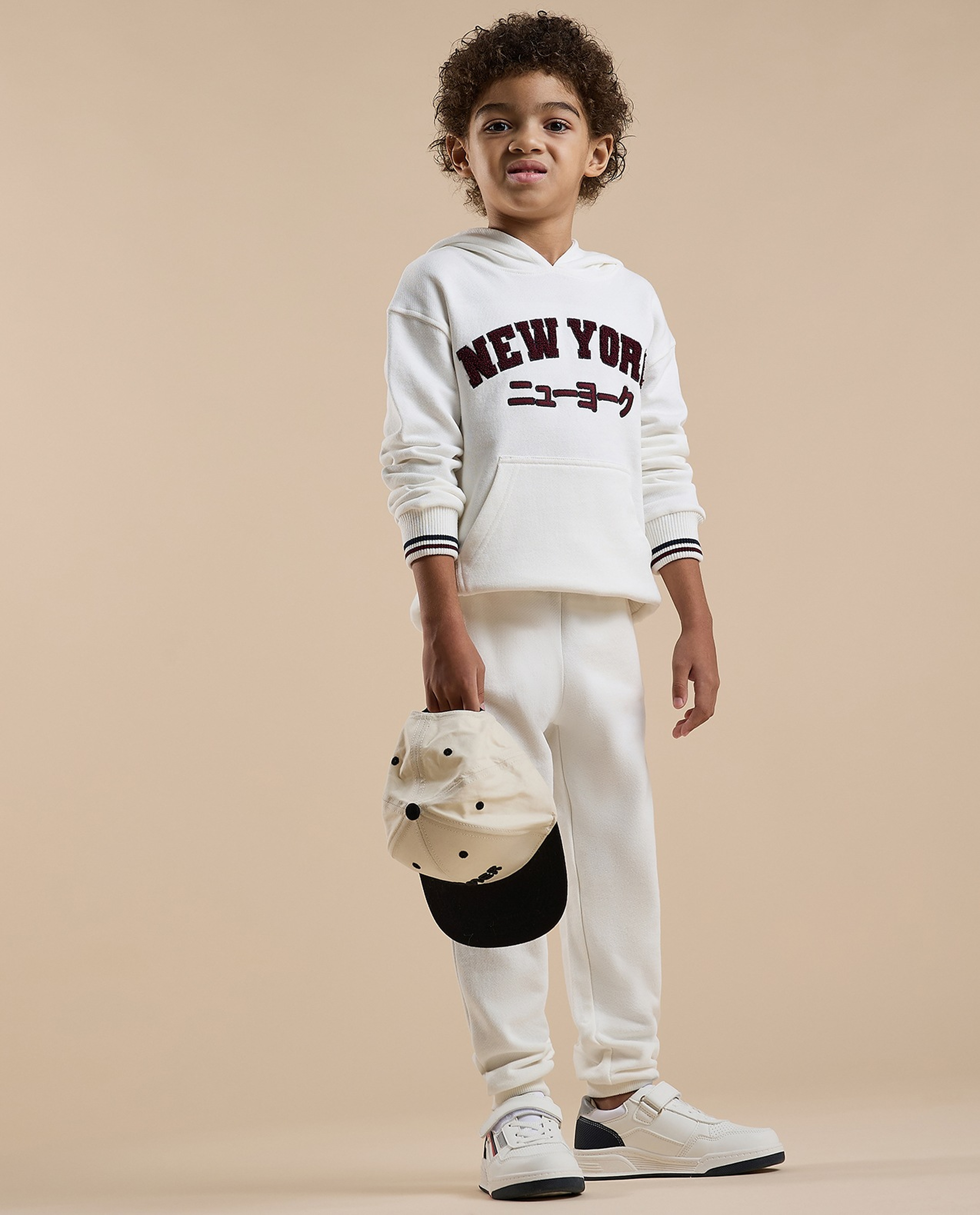 Appliqued Hooded Clothing Set