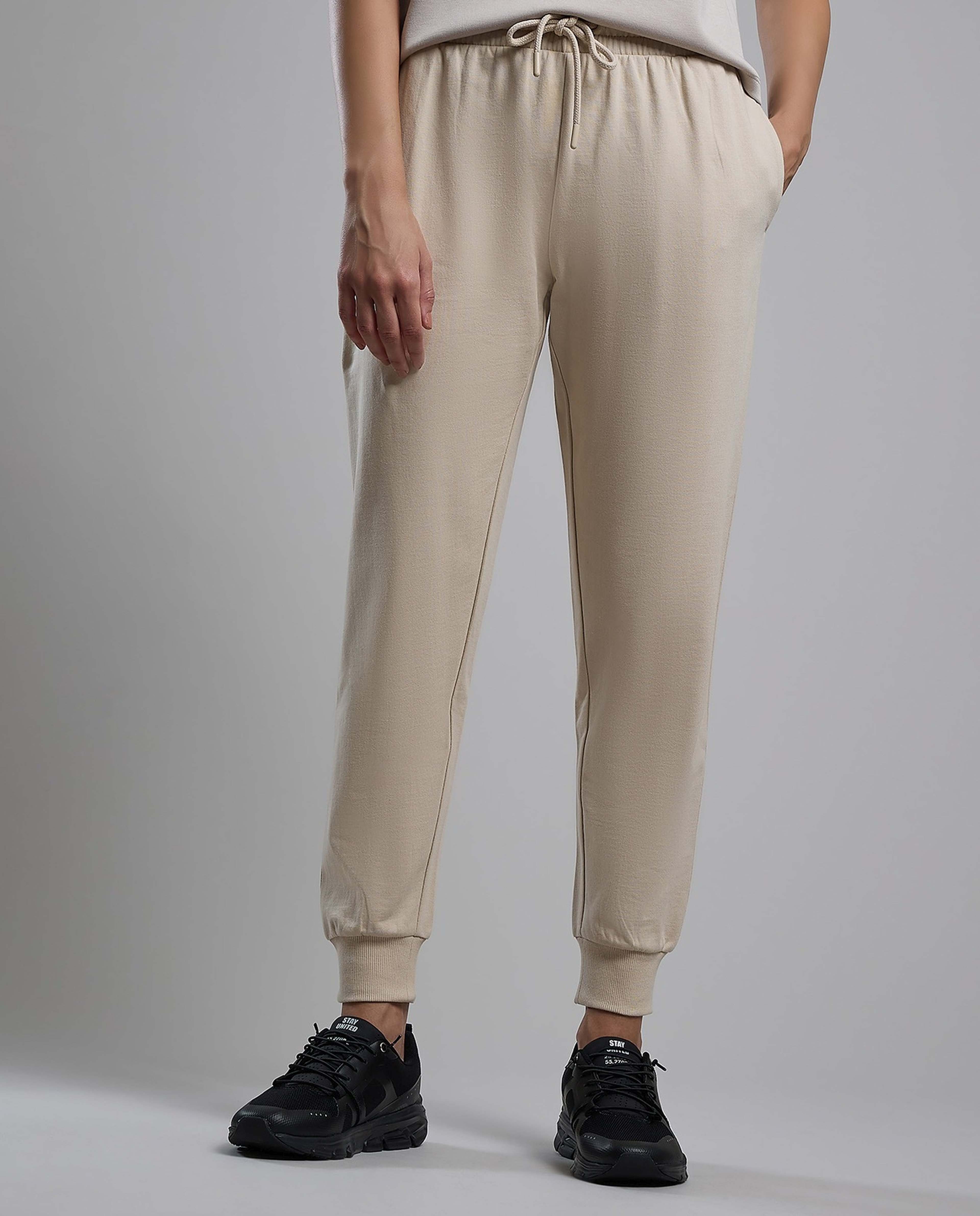 Solid Joggers with Drawstring Waist