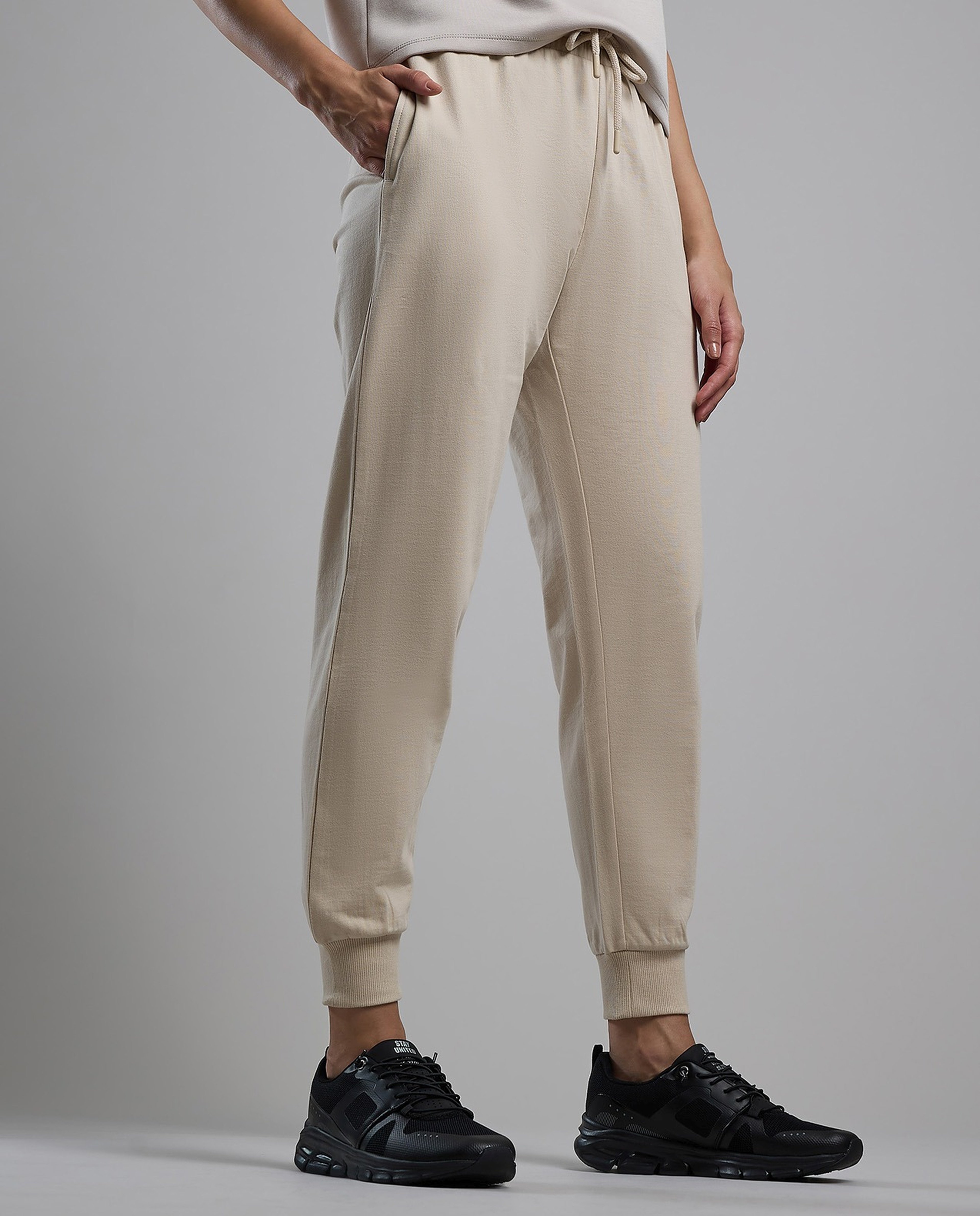 Solid Joggers with Drawstring Waist