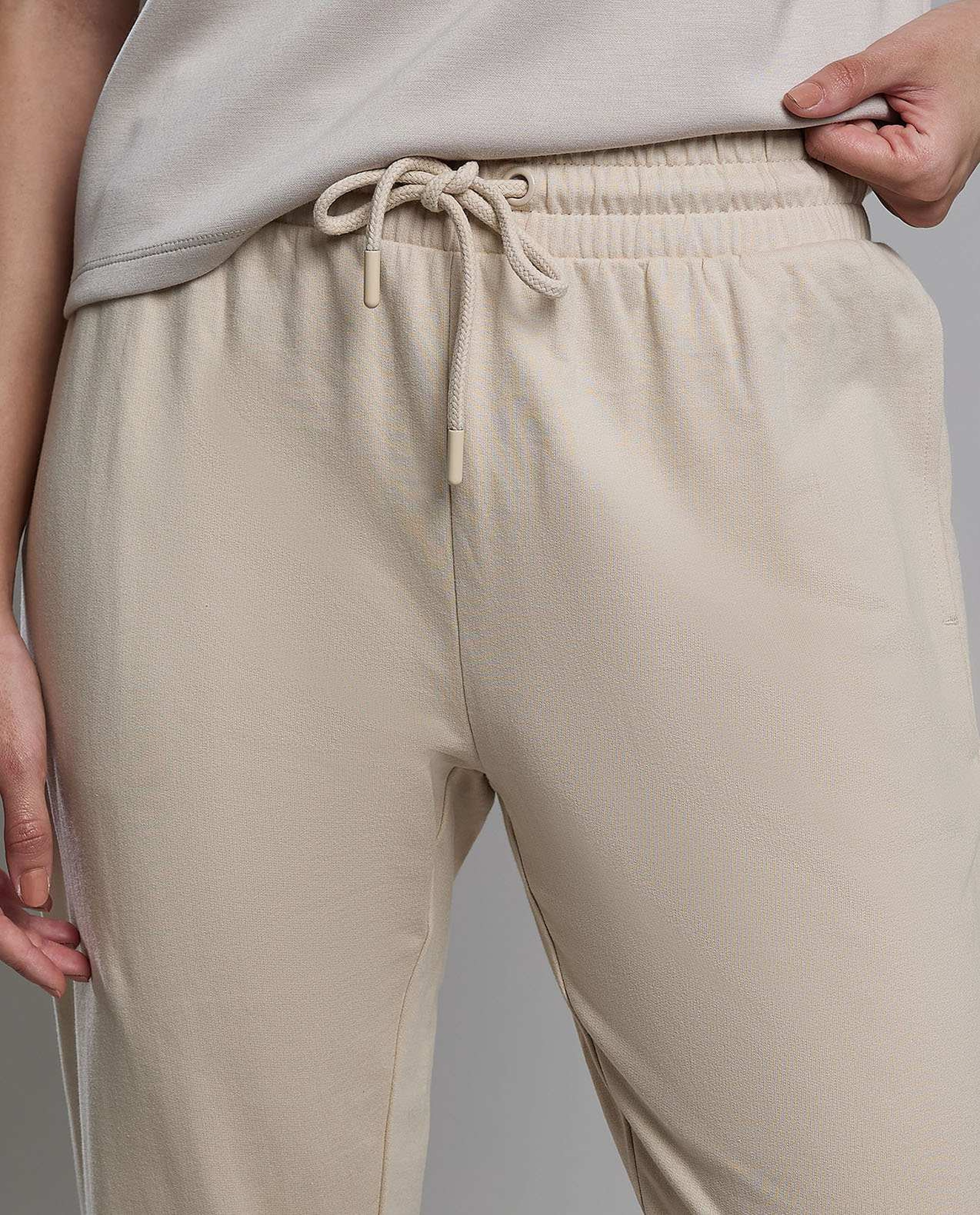 Solid Joggers with Drawstring Waist