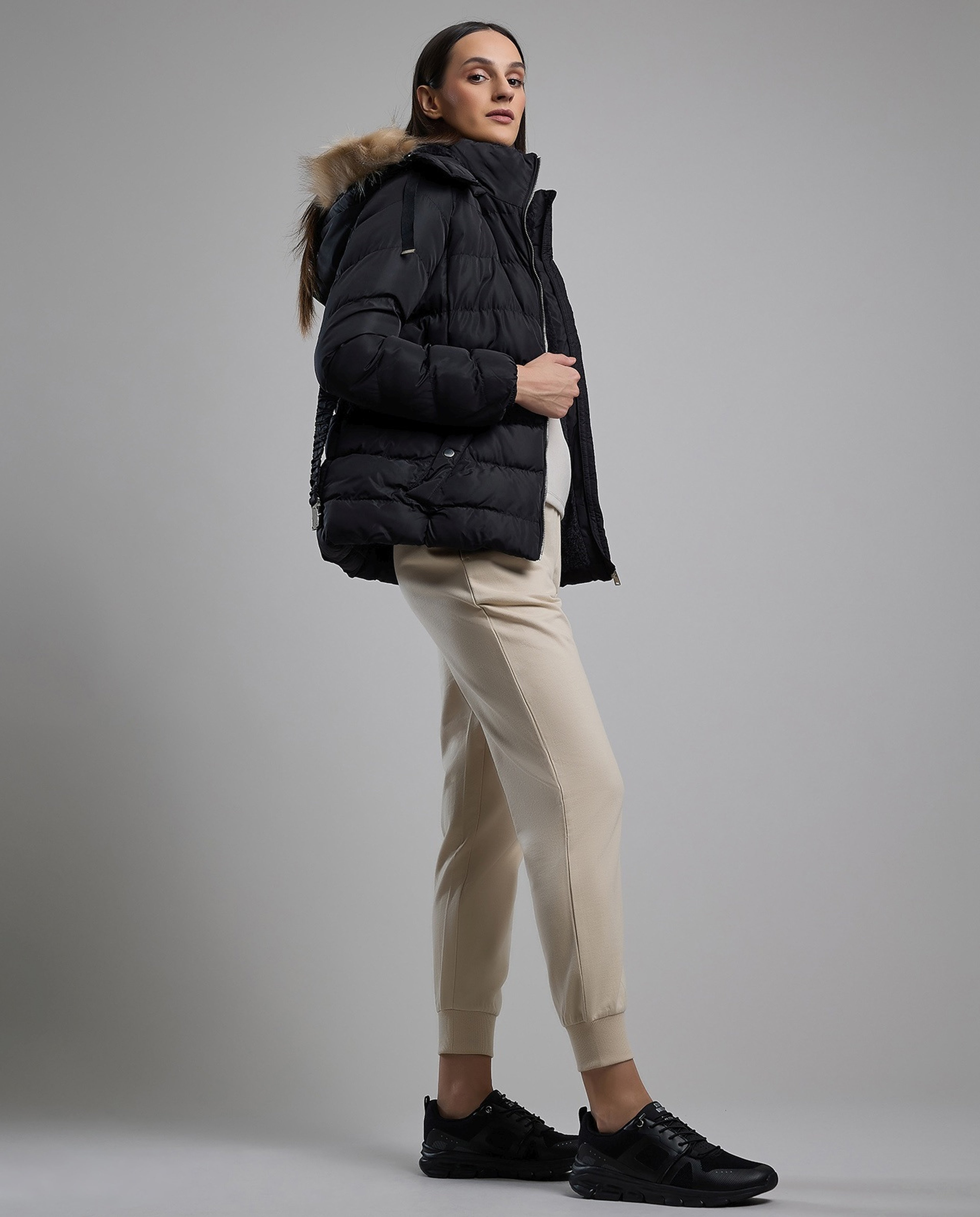 Solid Joggers with Drawstring Waist