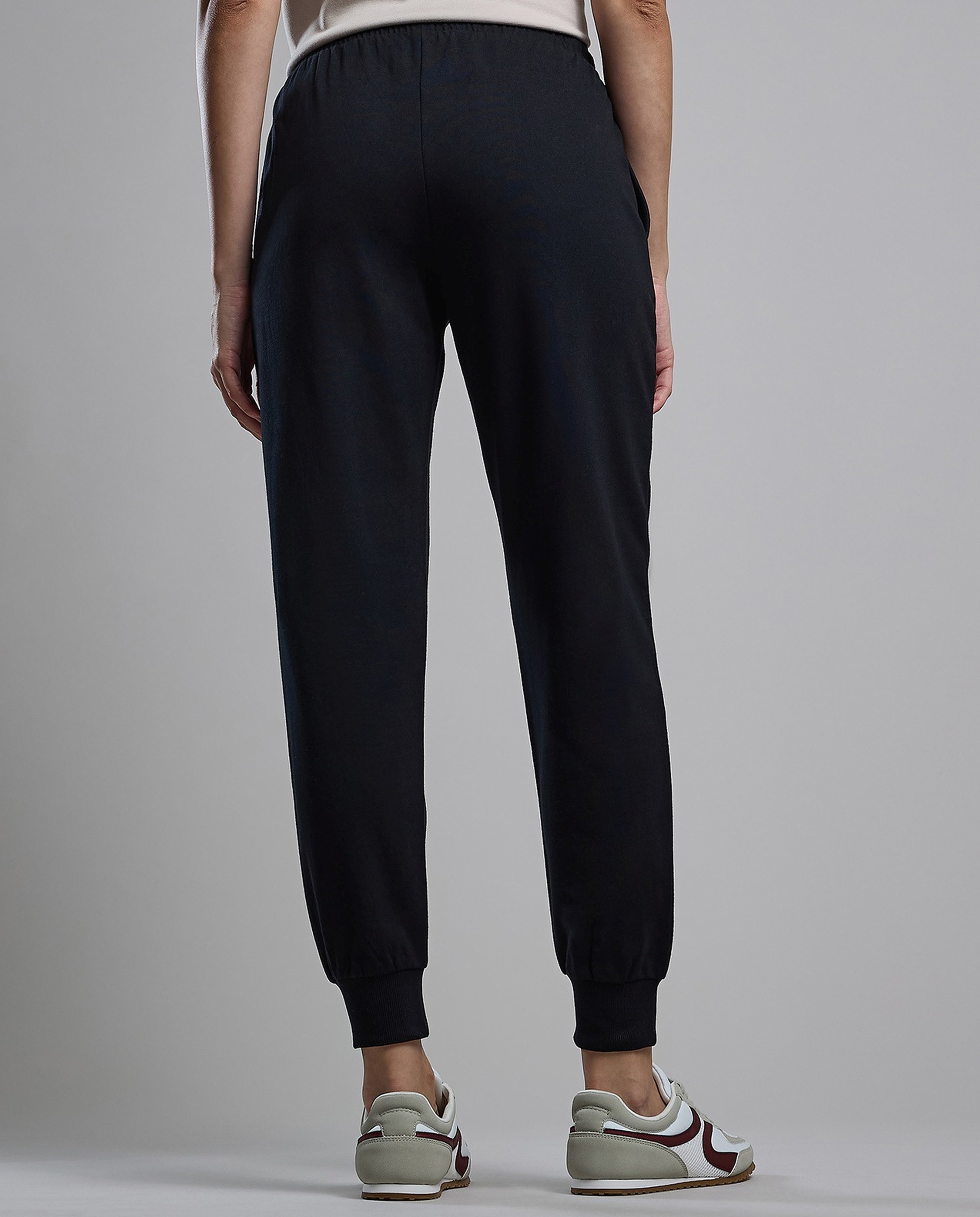 Solid Joggers with Drawstring Waist