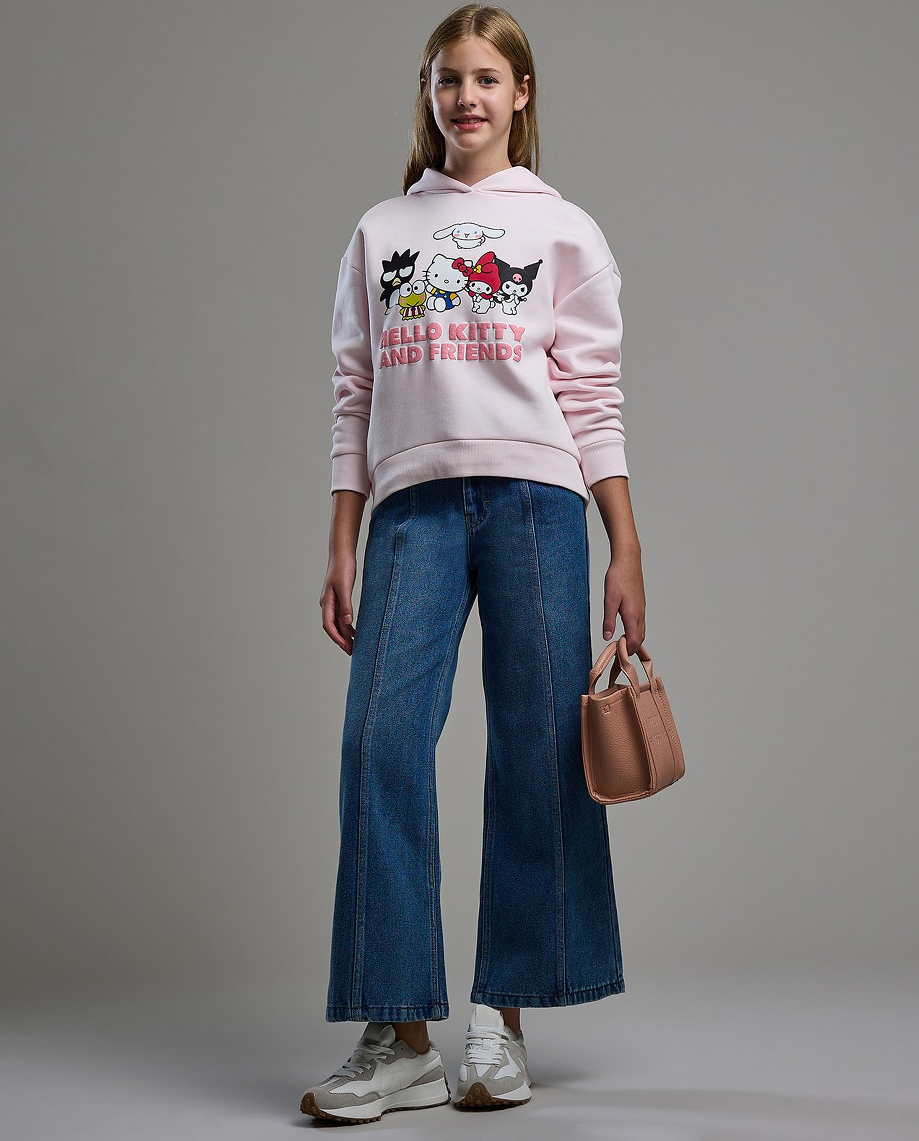 Washed Flared Jeans with Button Closure