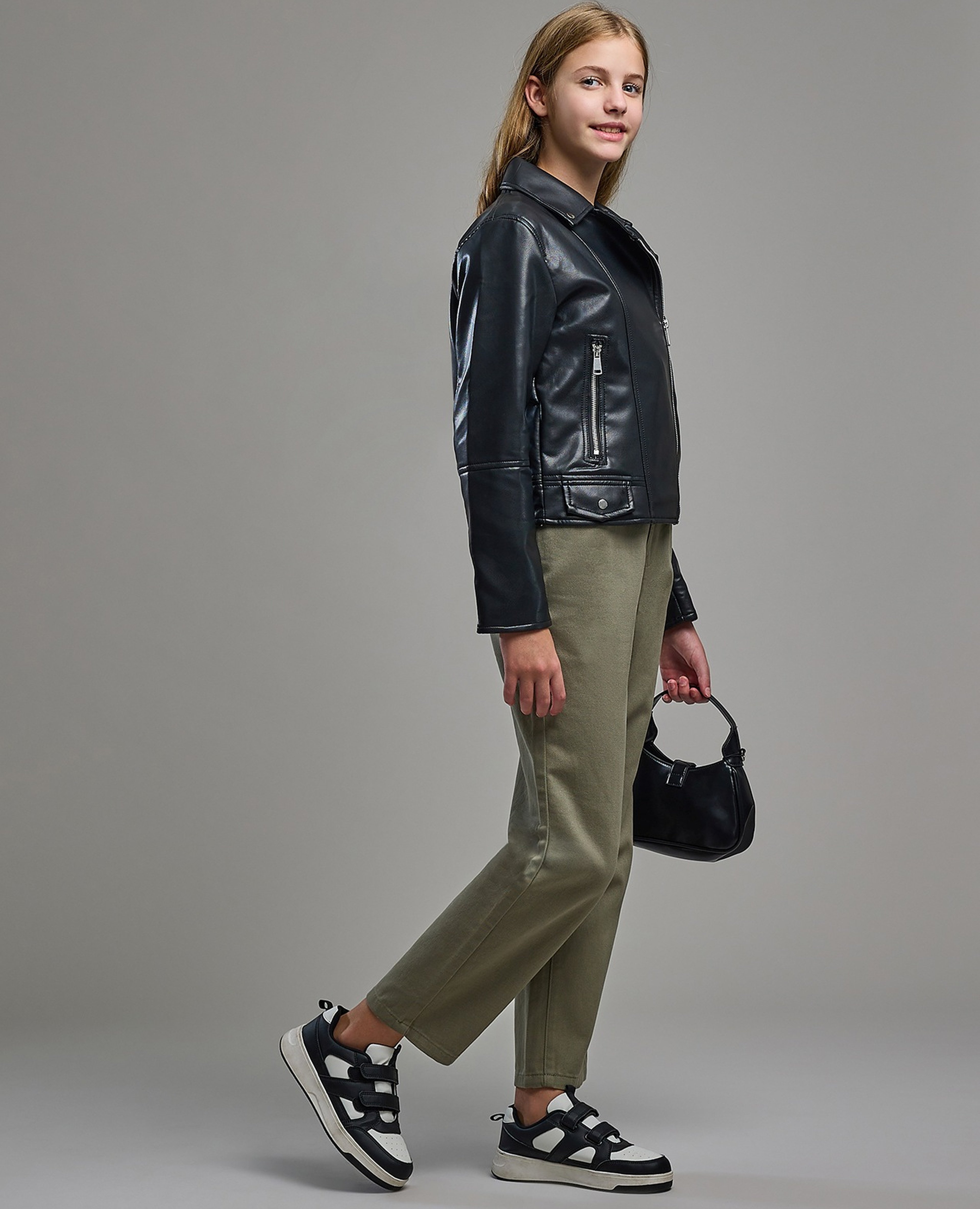 Solid Woven Pants with Button Closure