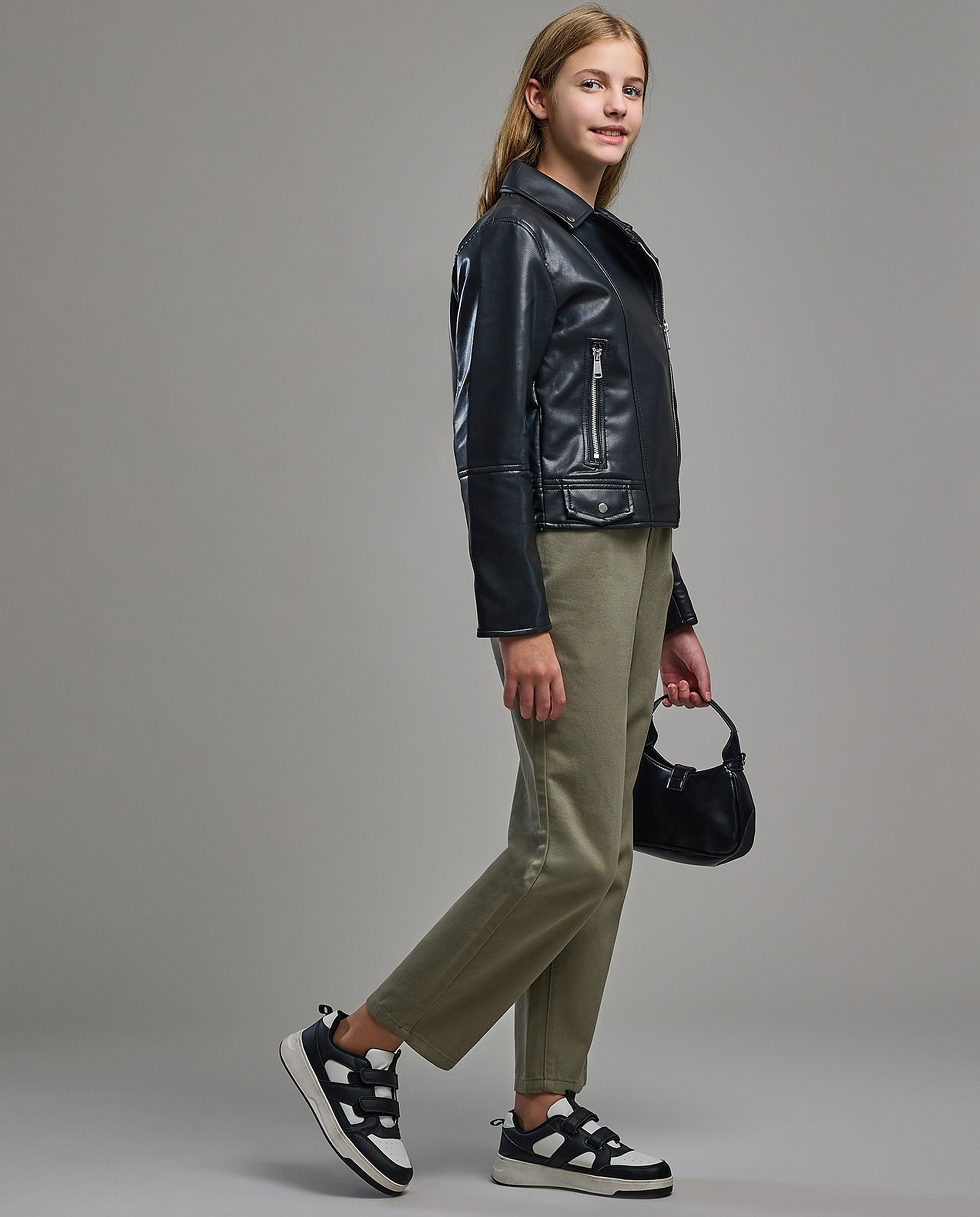 Solid Woven Pants with Button Closure