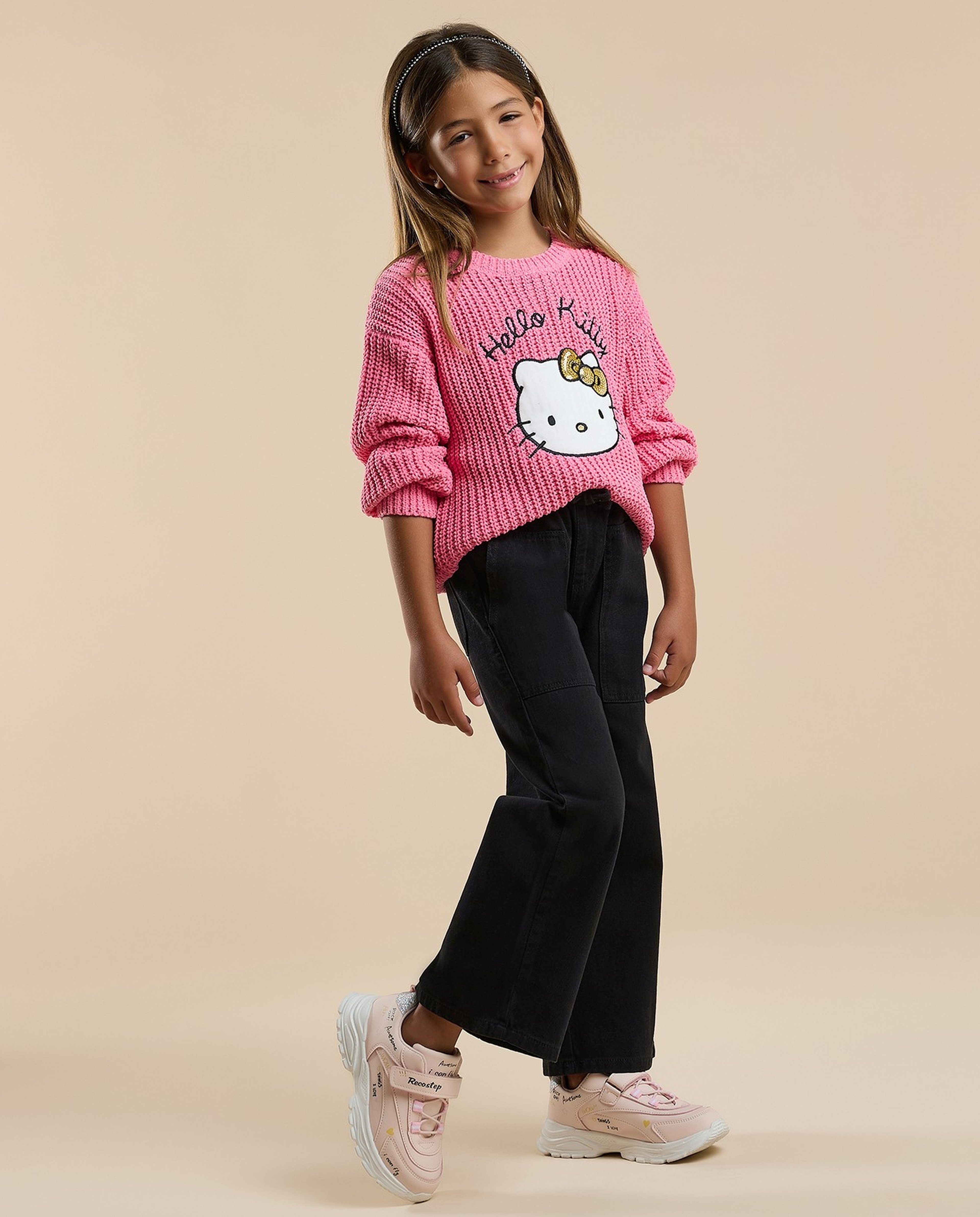 Solid Wide Leg Pants with Button Closure