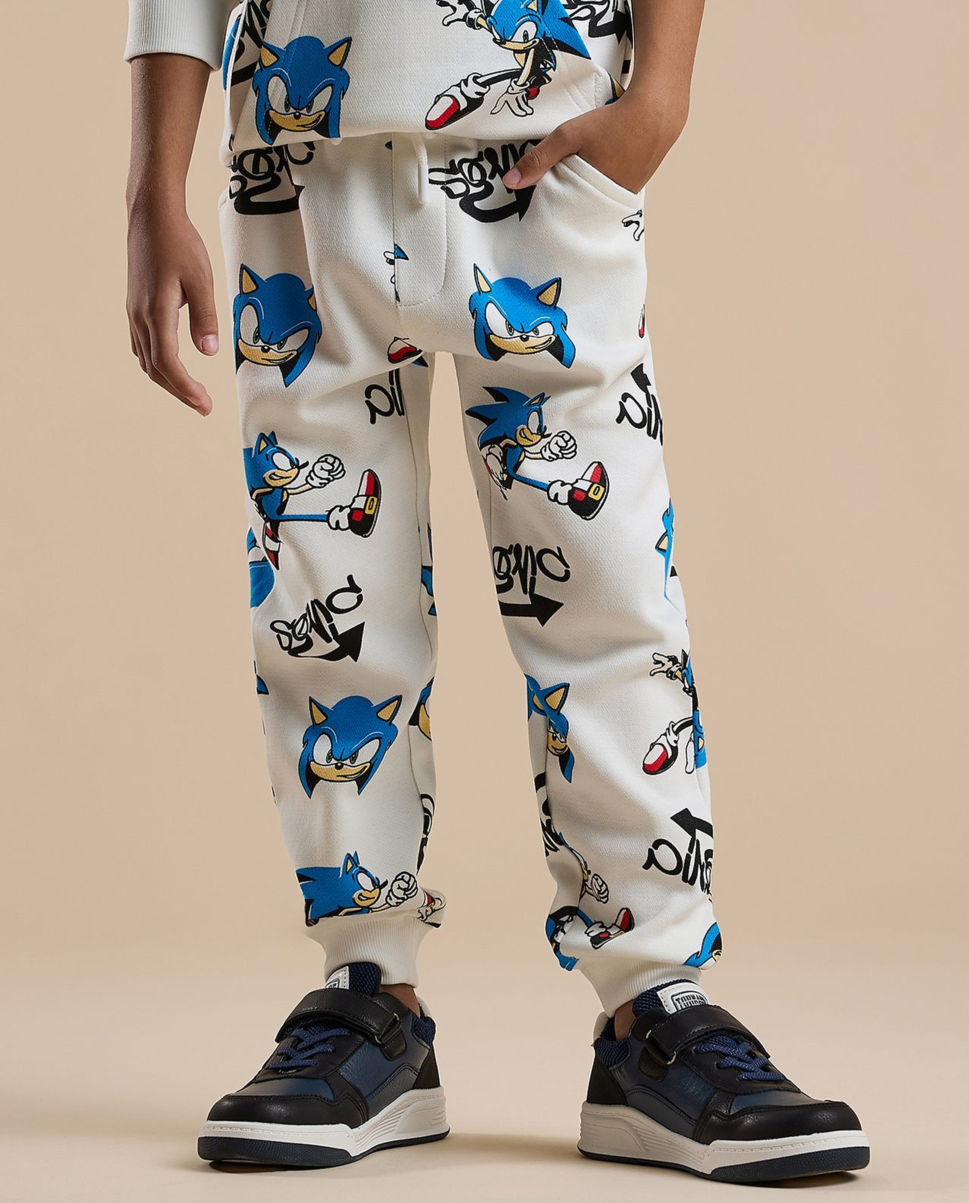 Sonic Print Hooded Clothing Set