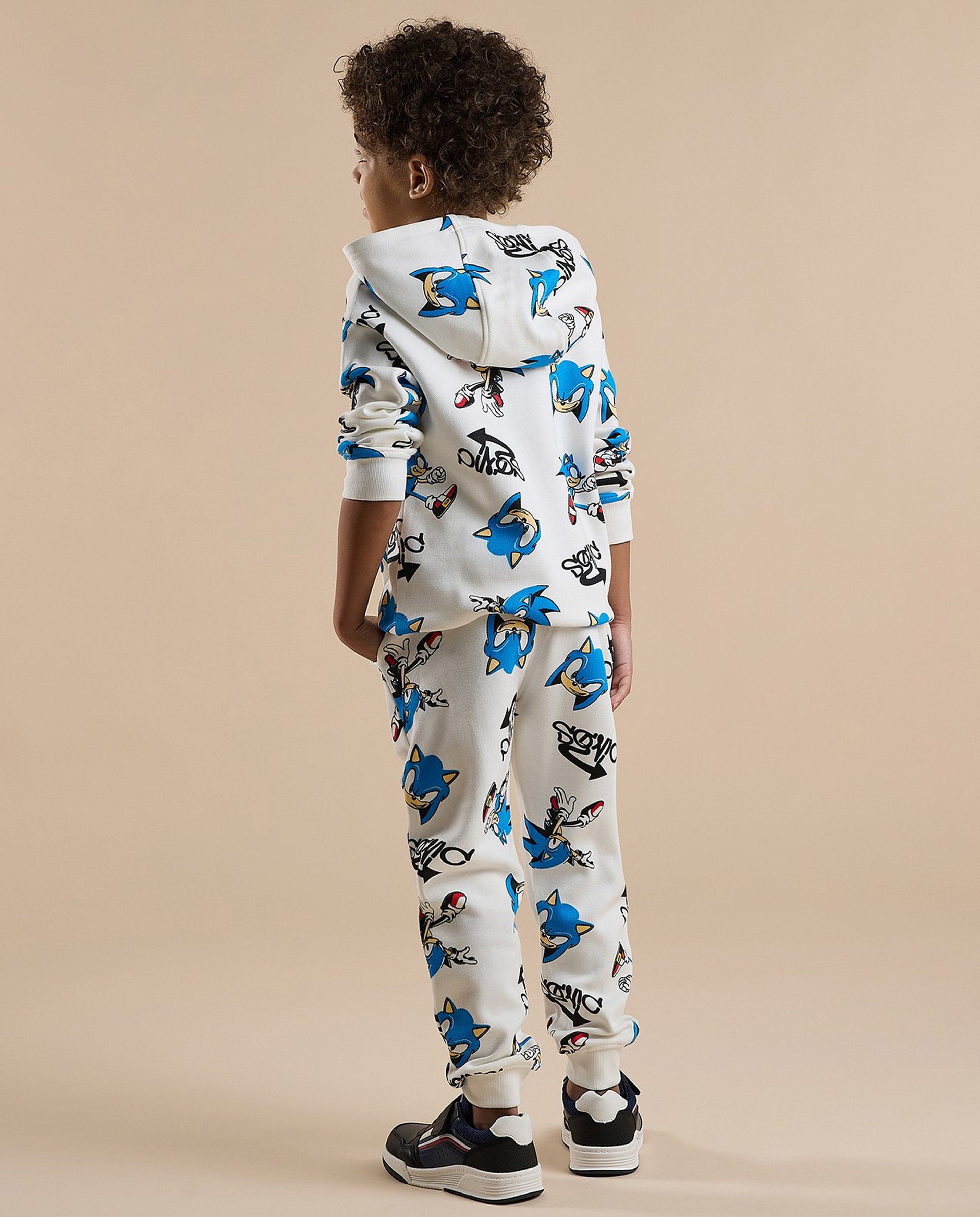 Sonic Print Hooded Clothing Set