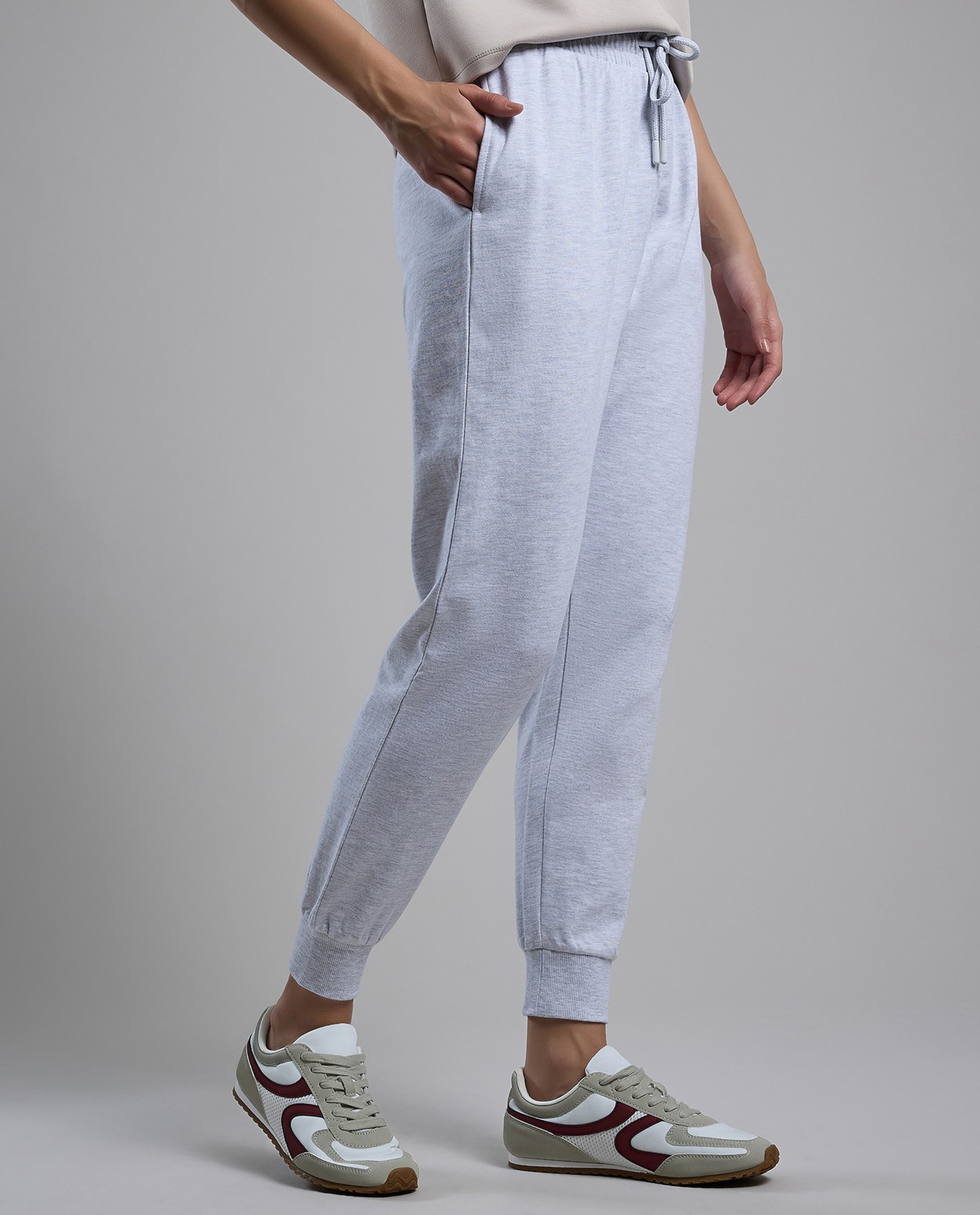 Solid Joggers with Drawstring Waist