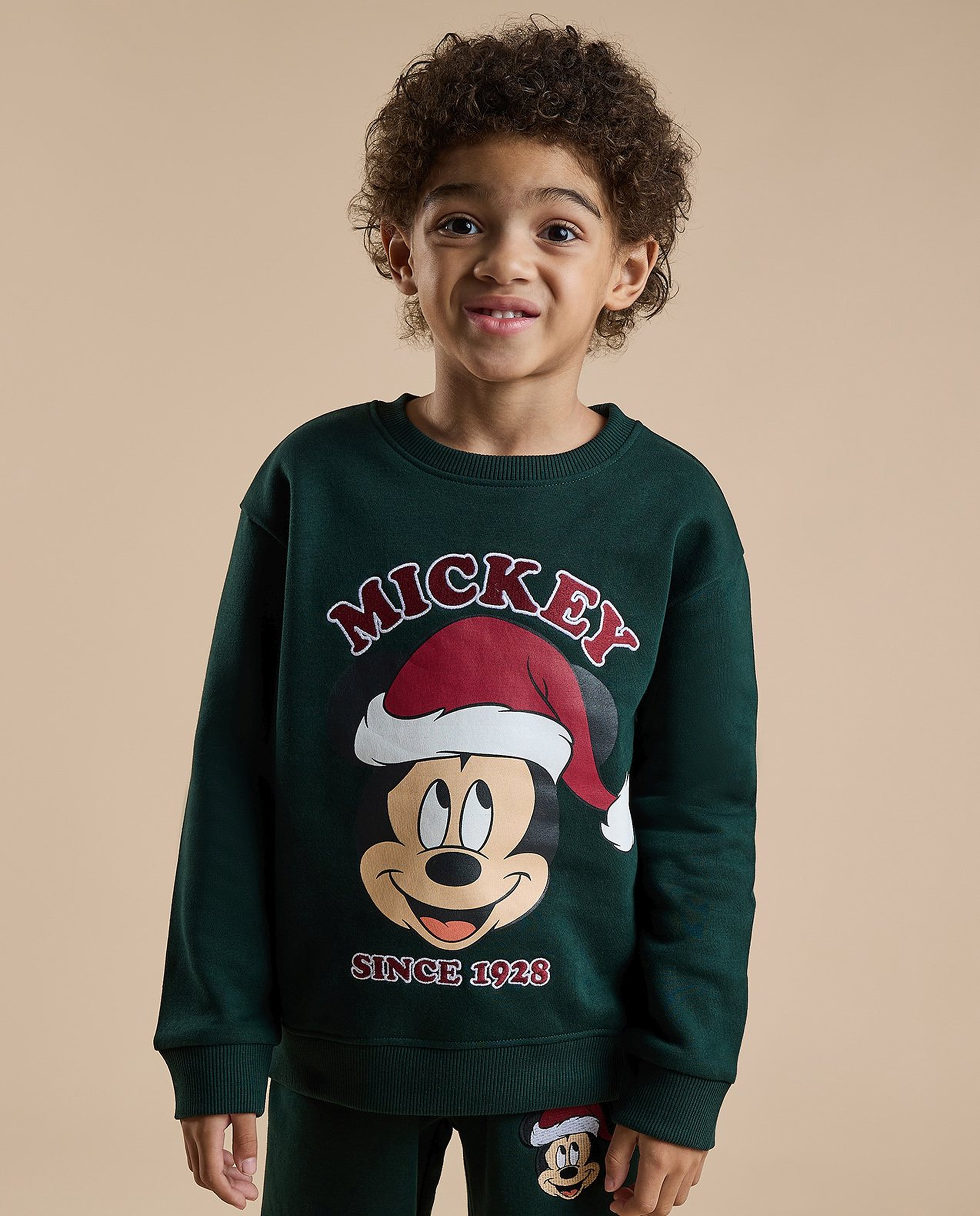 Mickey Mouse Print Clothing Set