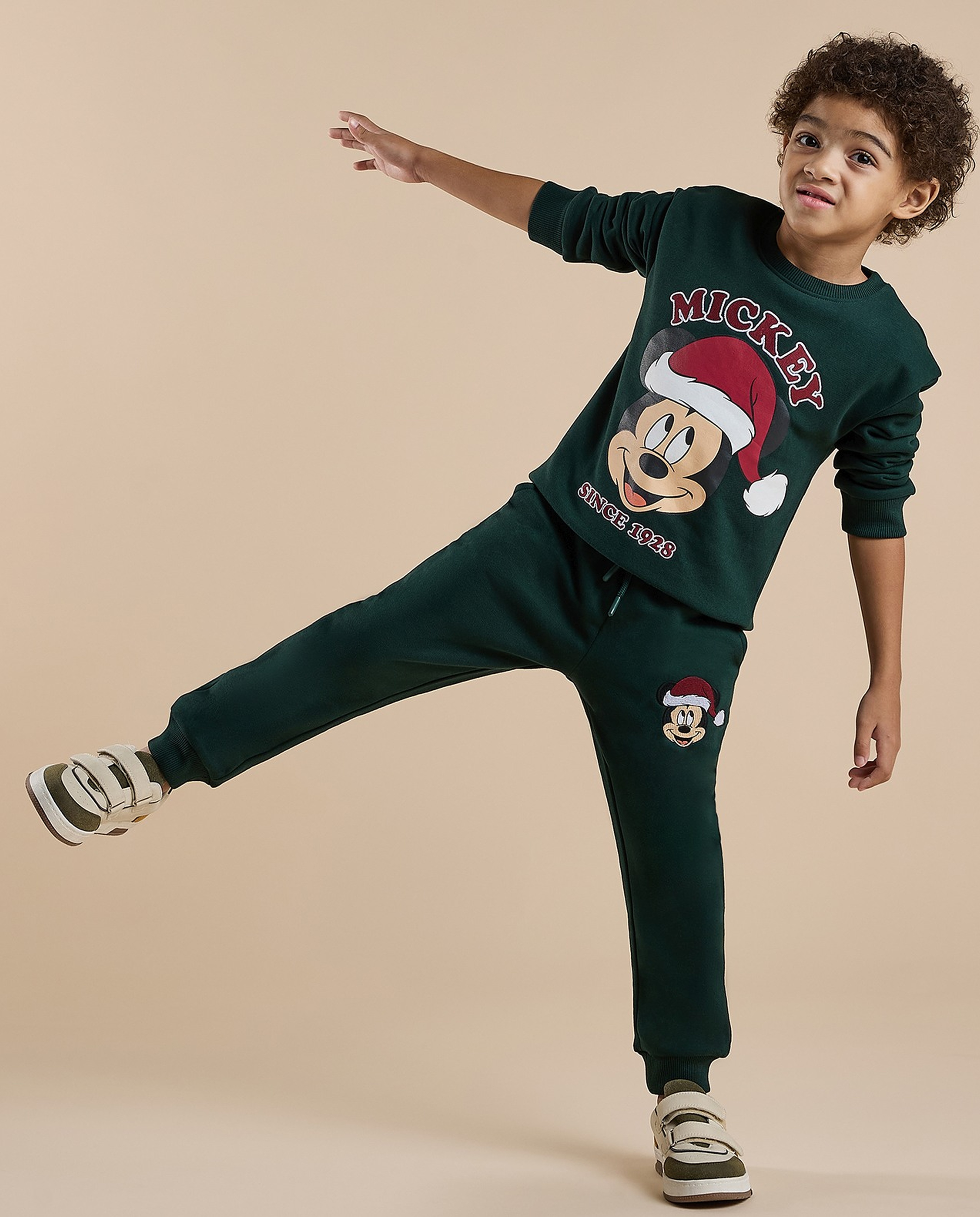 Mickey Mouse Print Clothing Set