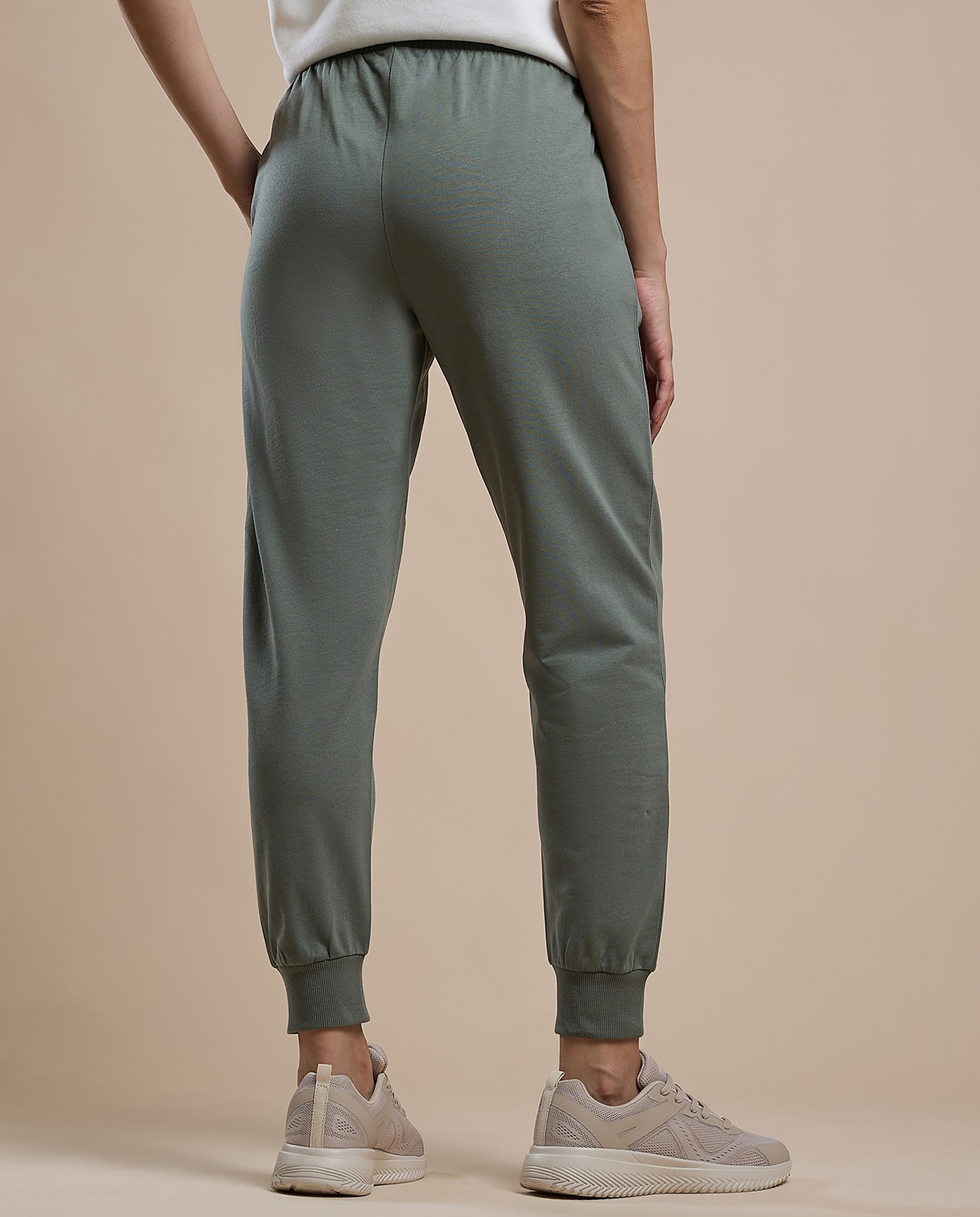 Solid Joggers with Drawstring Waist