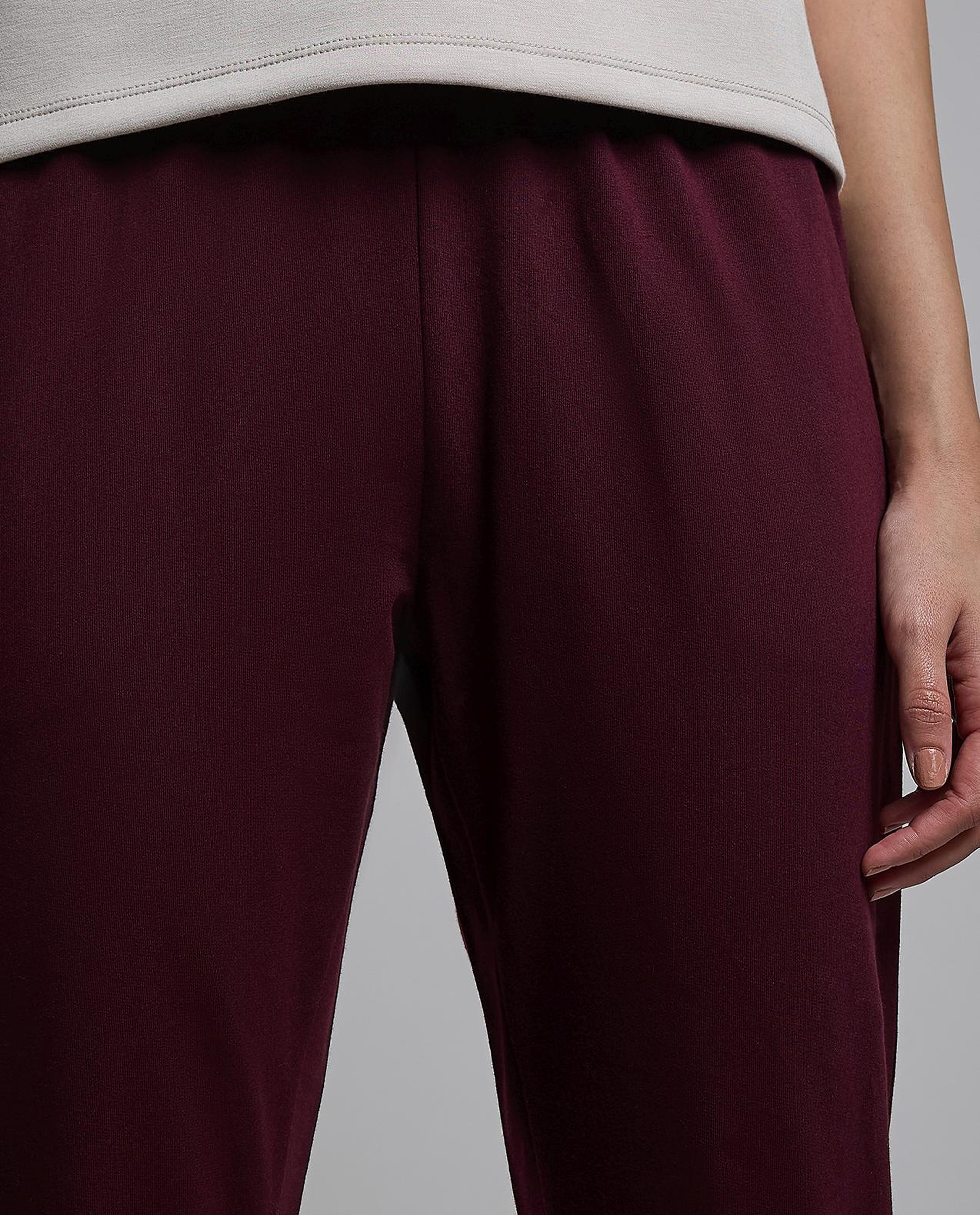 Solid Joggers with Drawstring Waist