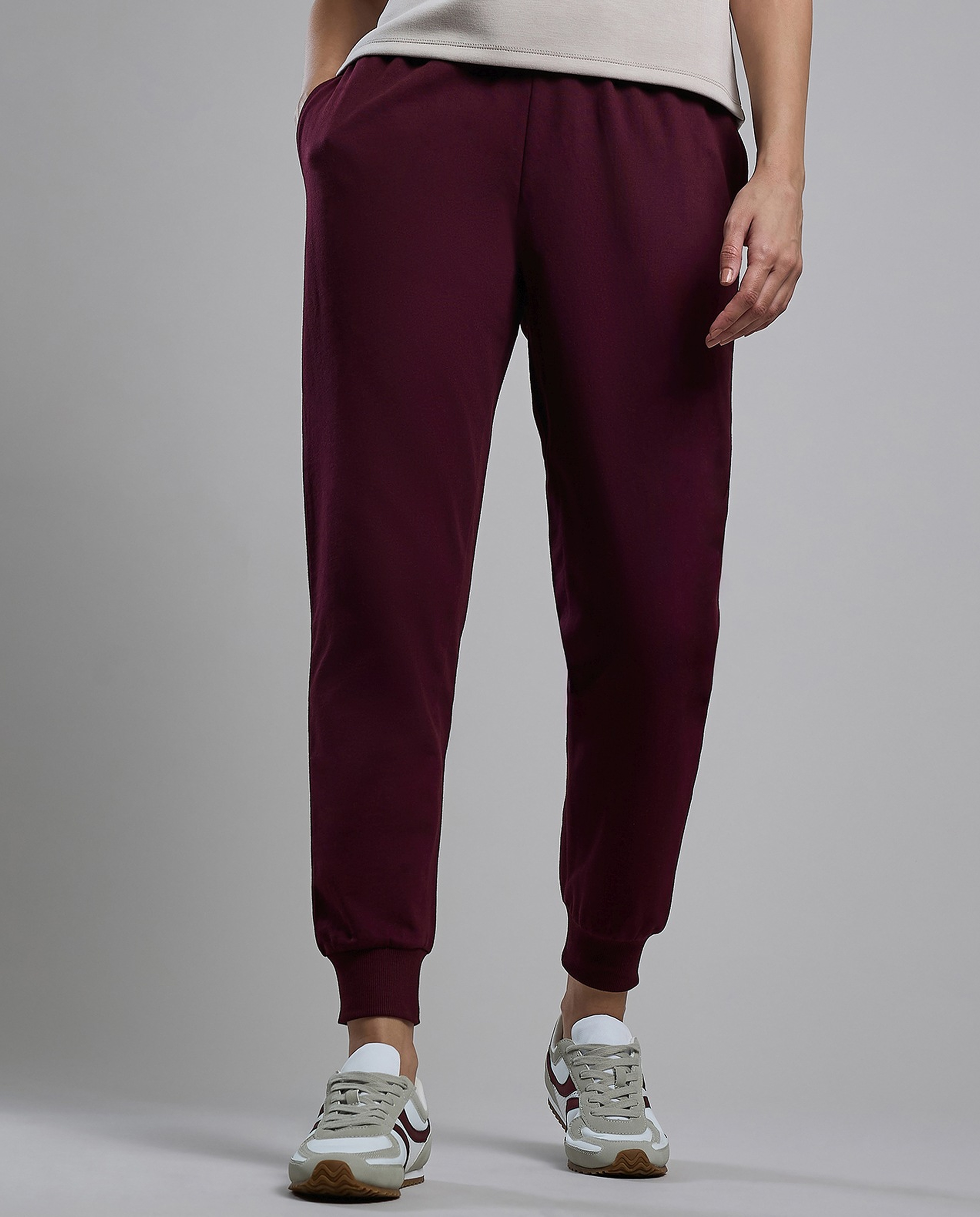 Solid Joggers with Drawstring Waist