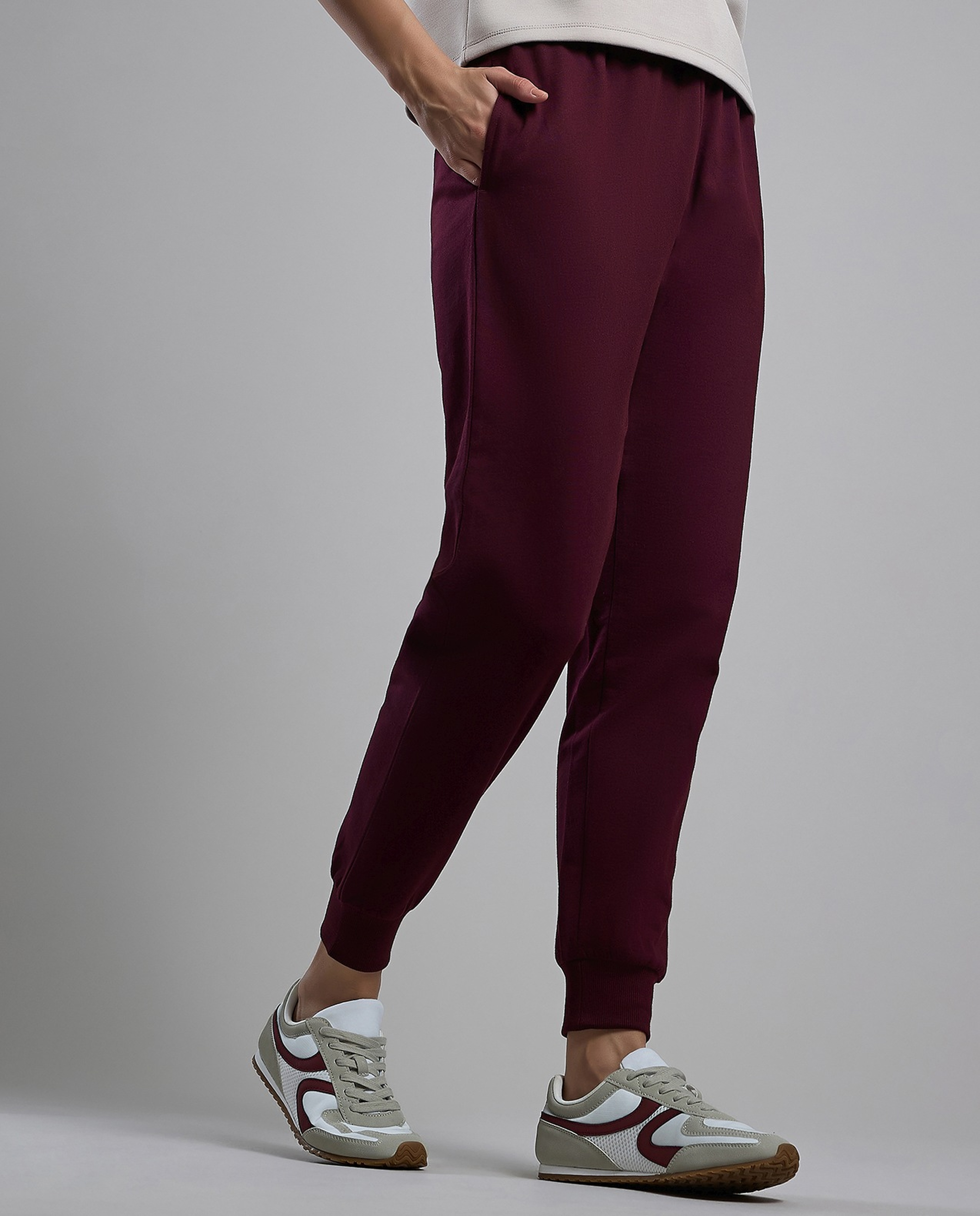 Solid Joggers with Drawstring Waist