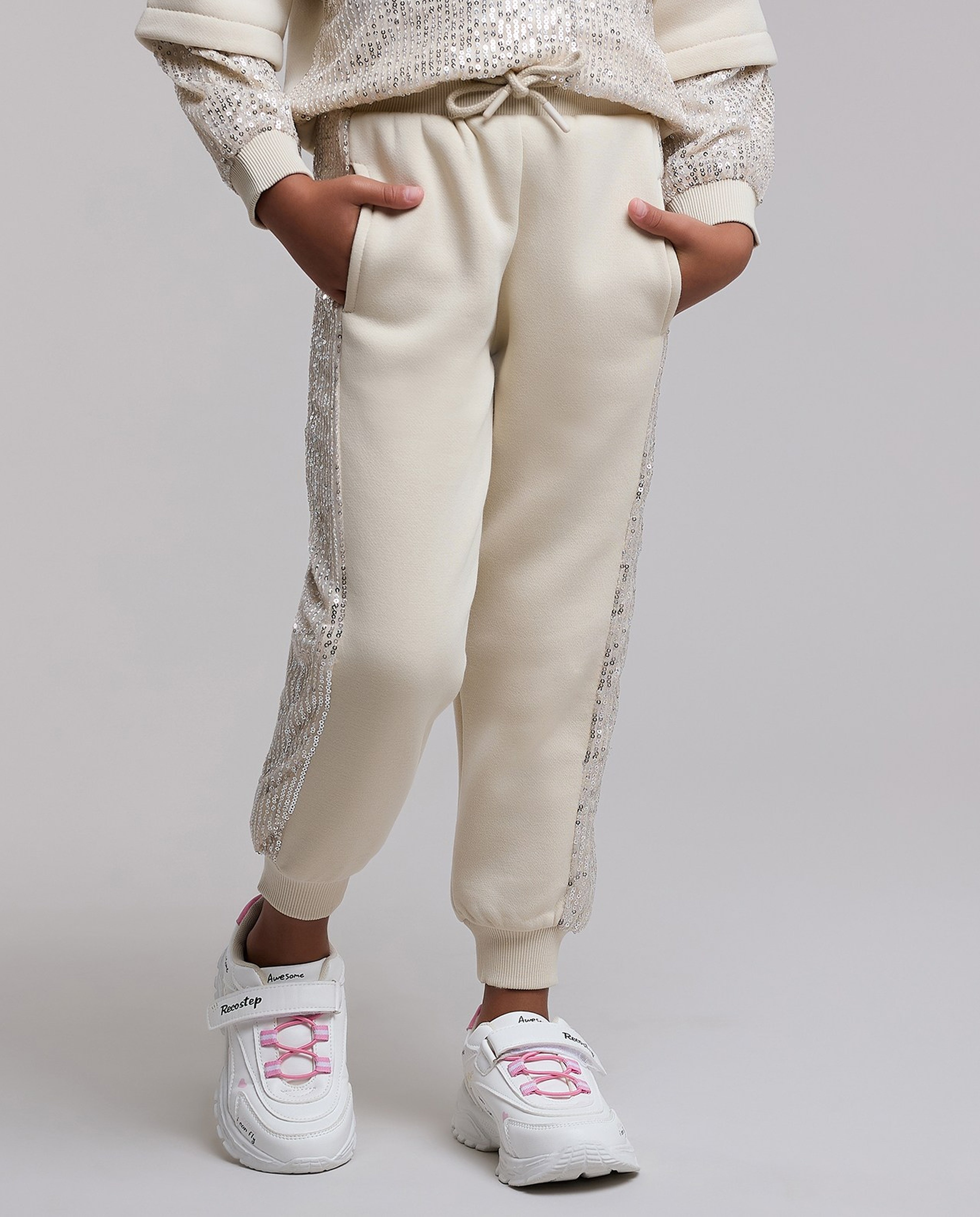 Sequined Hooded Clothing Set