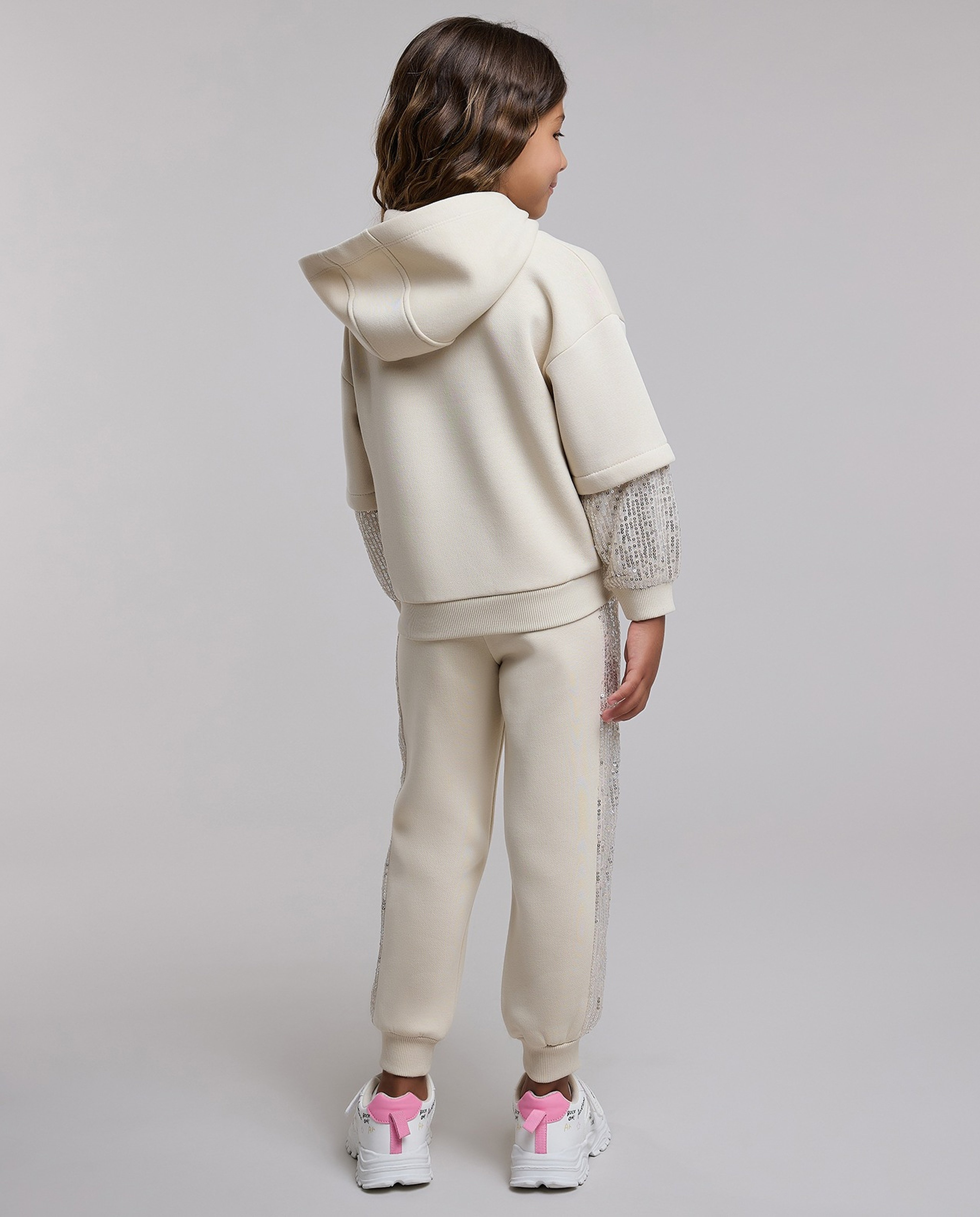 Sequined Hooded Clothing Set