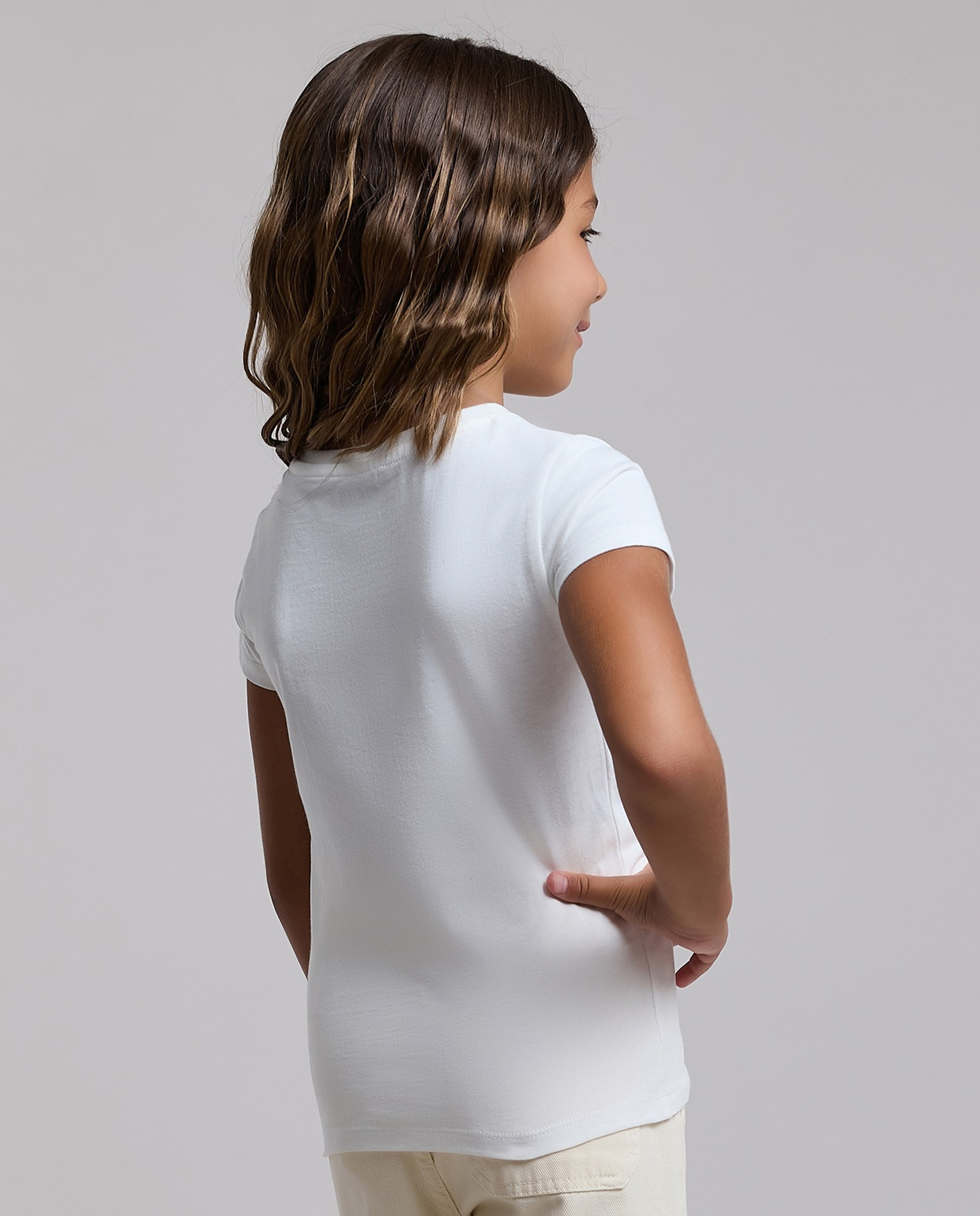 Printed T-Shirt with Crew Neck and Short Sleeves