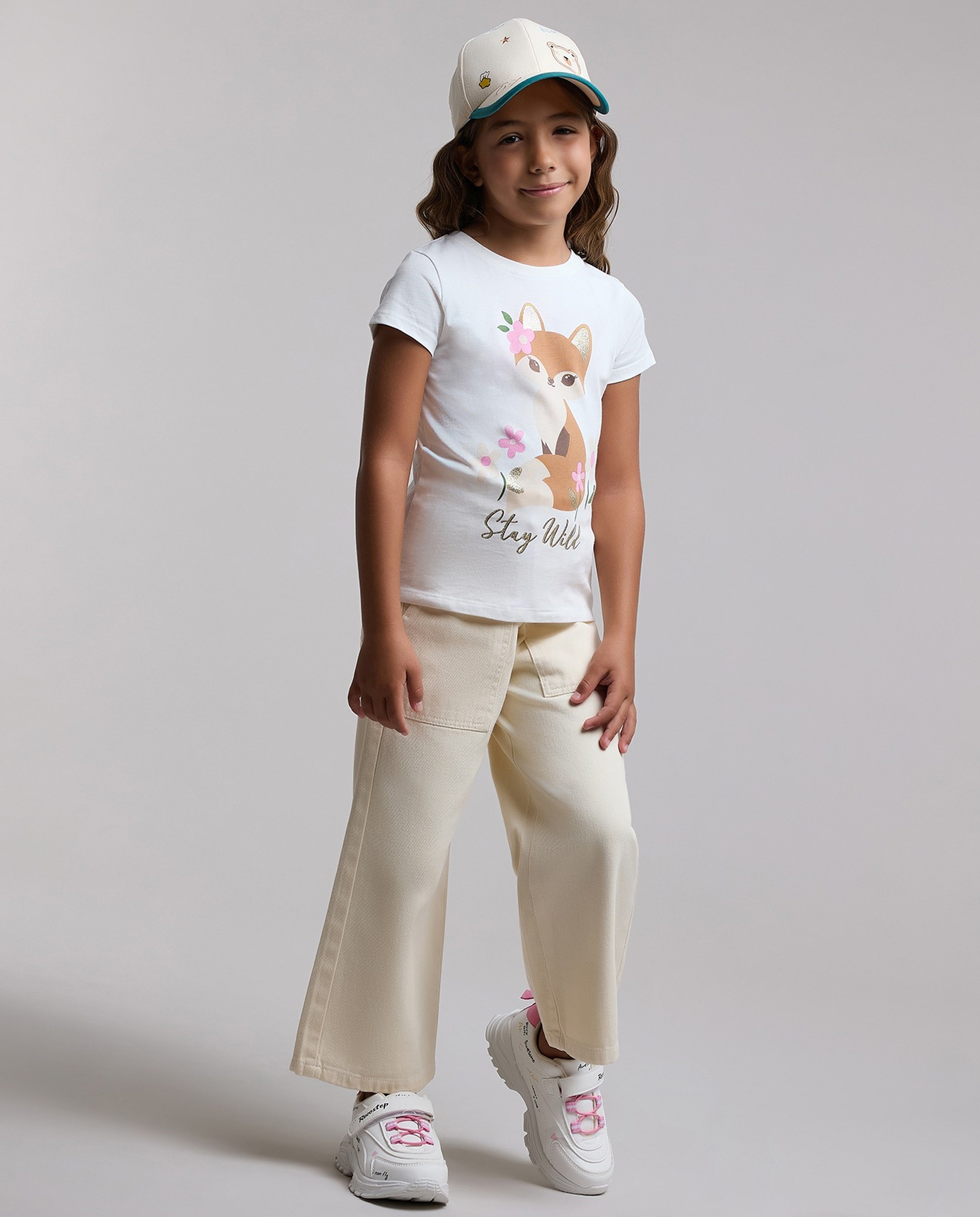 Printed T-Shirt with Crew Neck and Short Sleeves