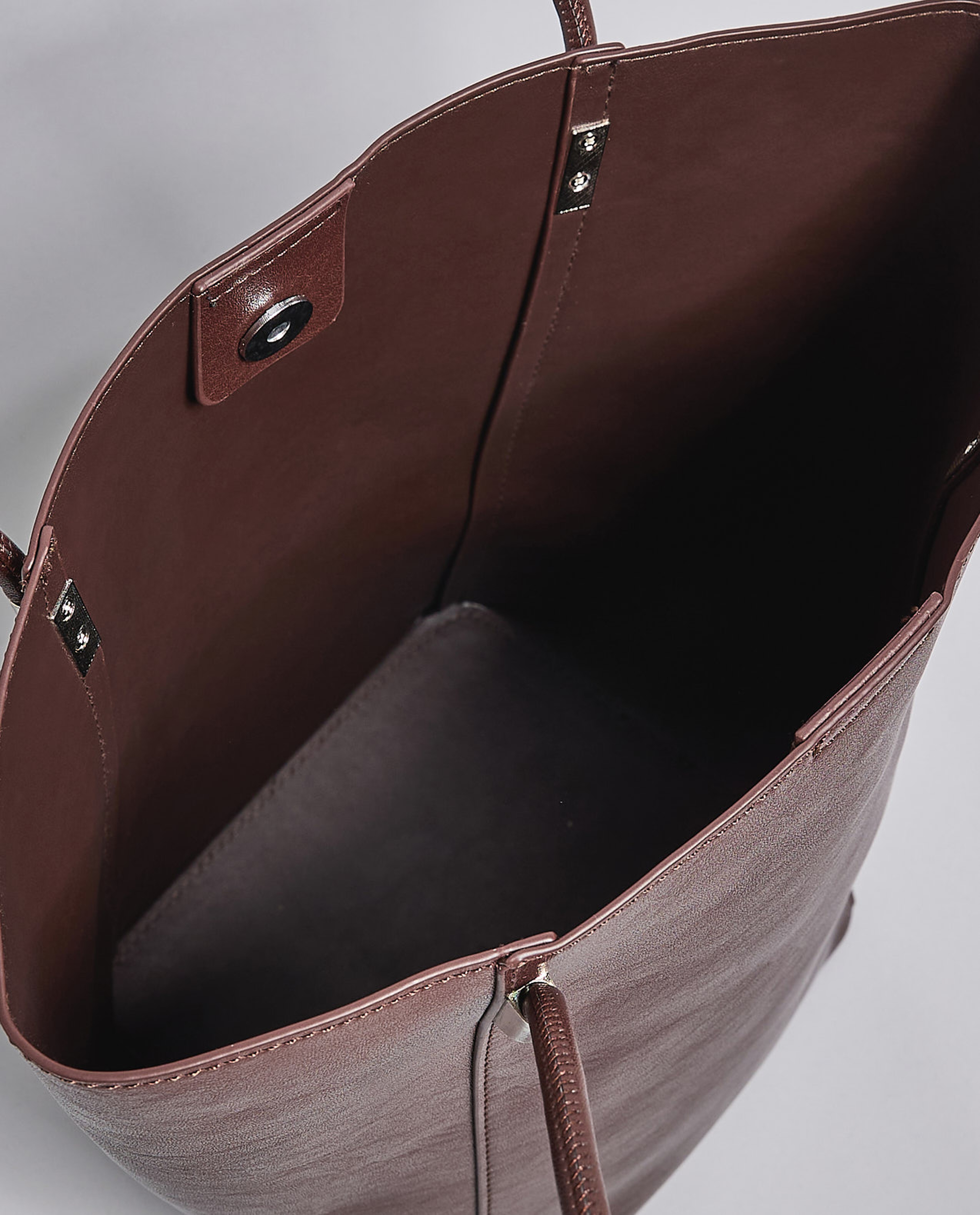 Textured Shoulder Bag with Drawstring Pouch