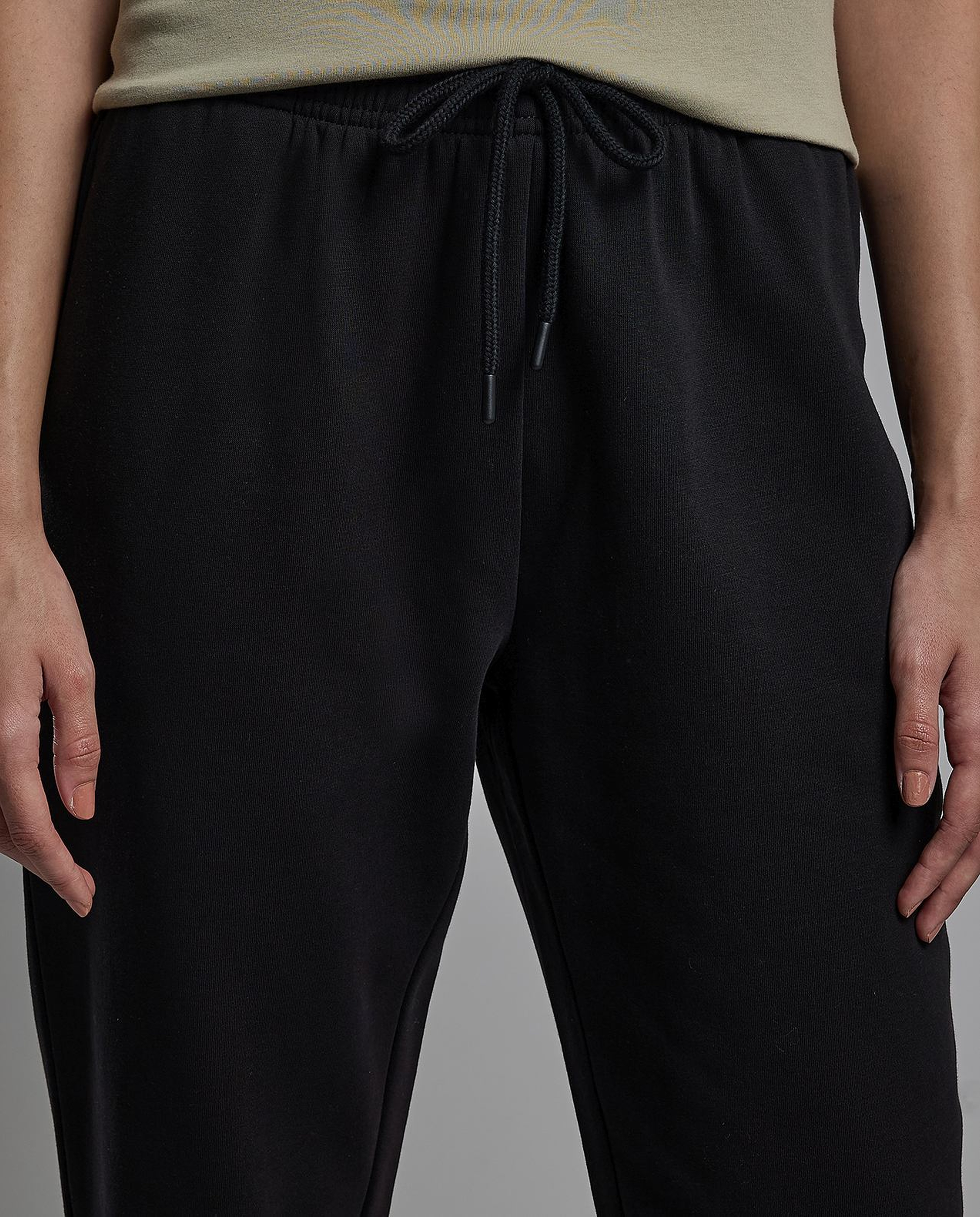 Solid Joggers with Drawstring Waist