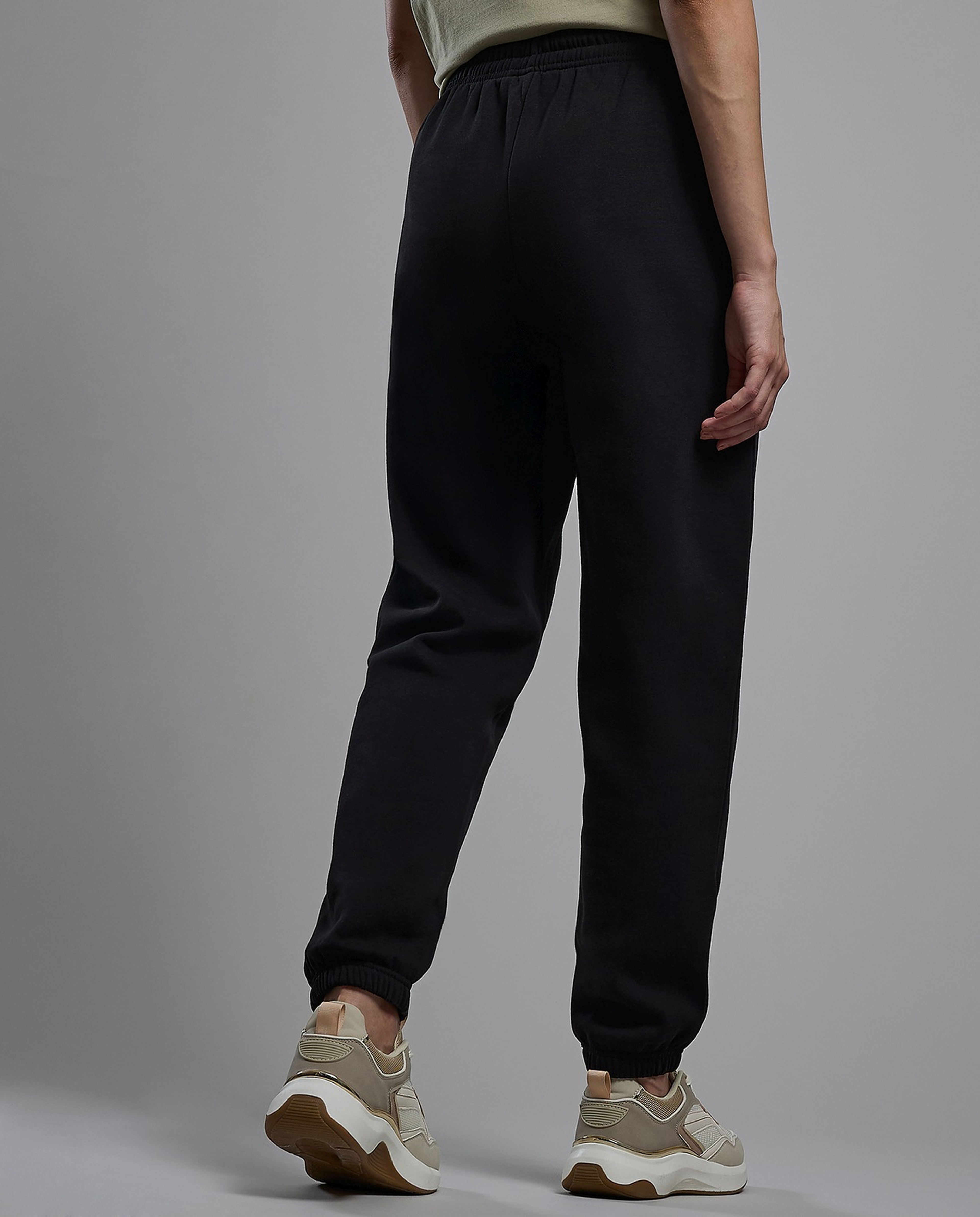 Solid Joggers with Drawstring Waist