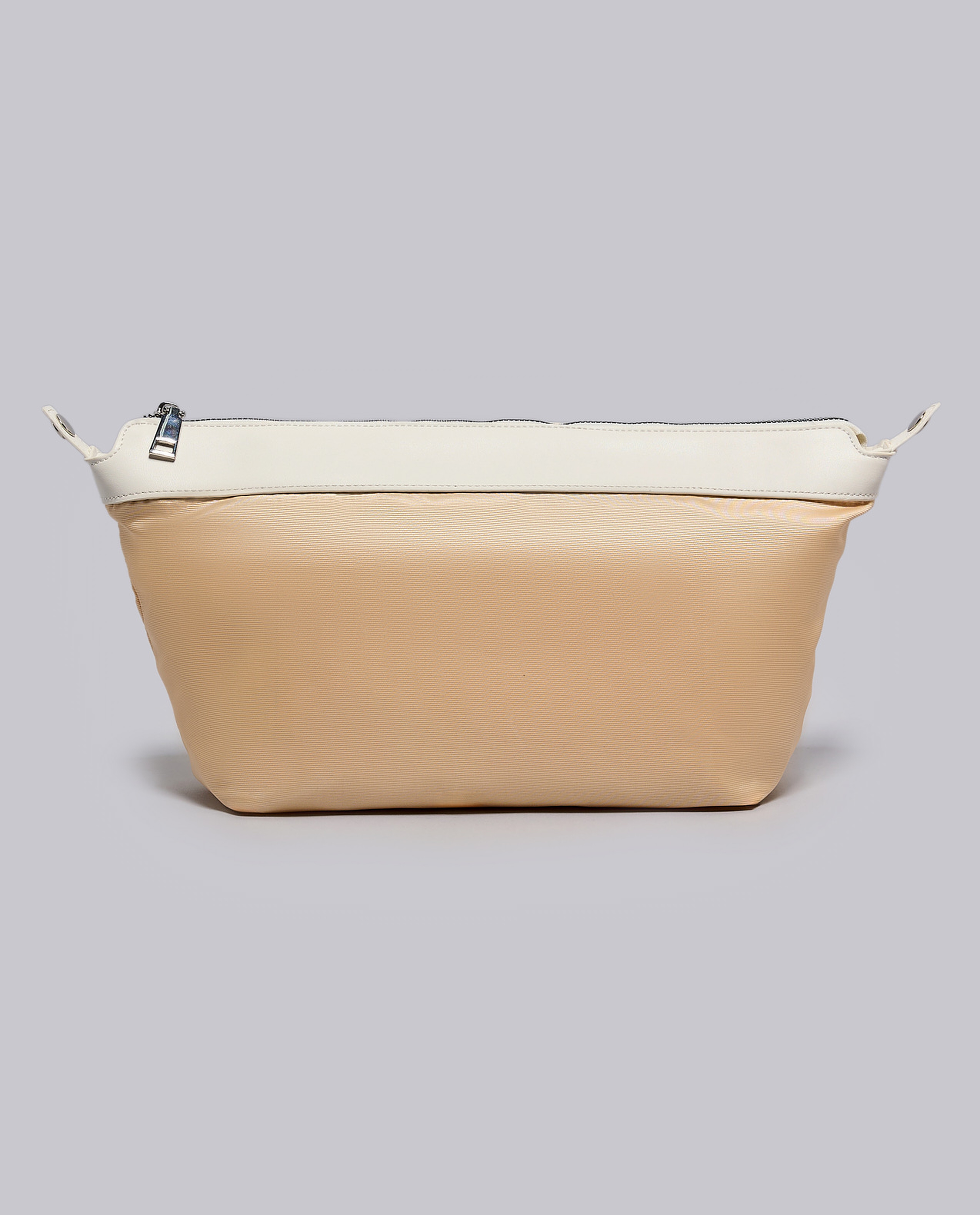 Textured Shoulder Bag with Pouch