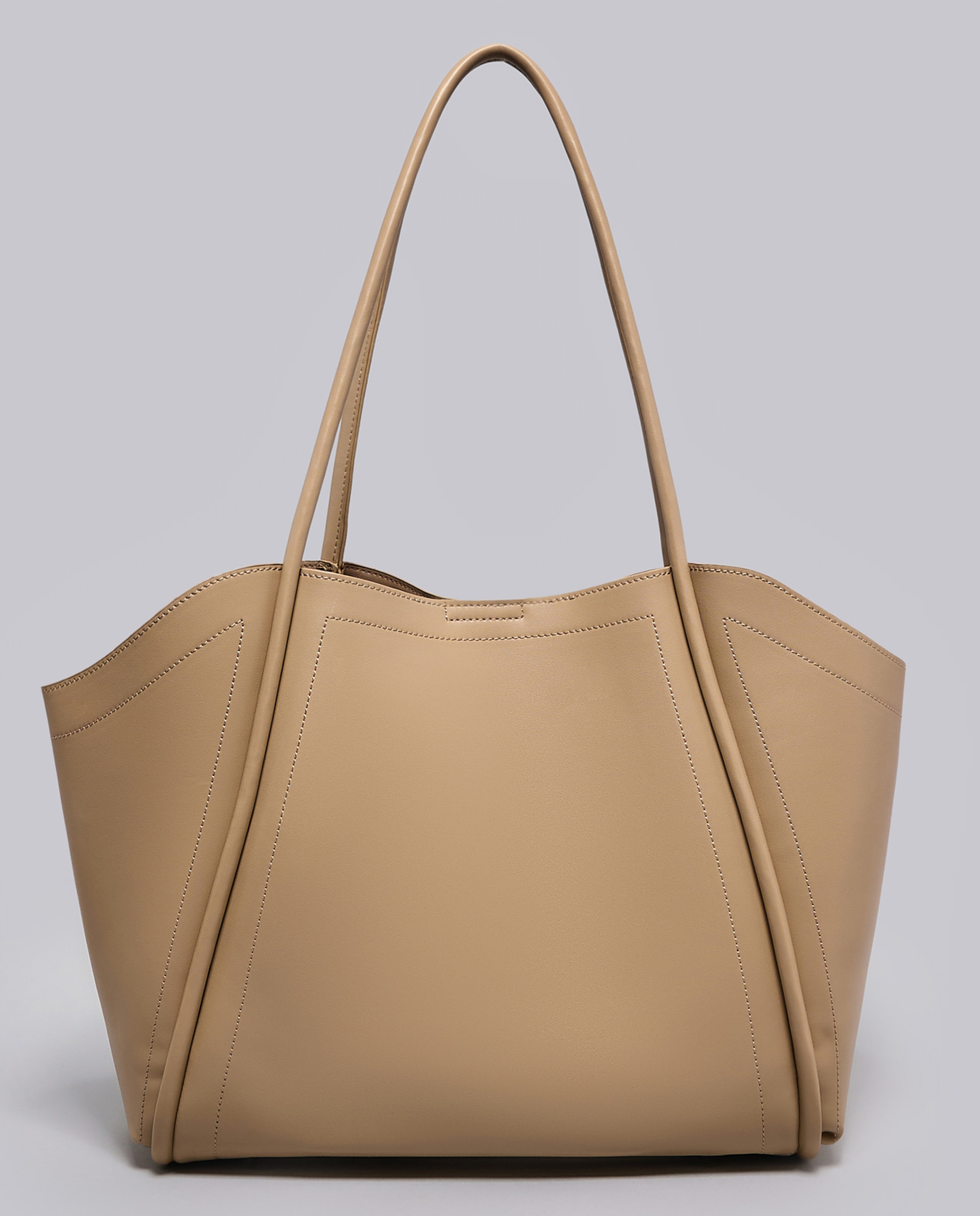 Textured Shoulder Bag with Pouch