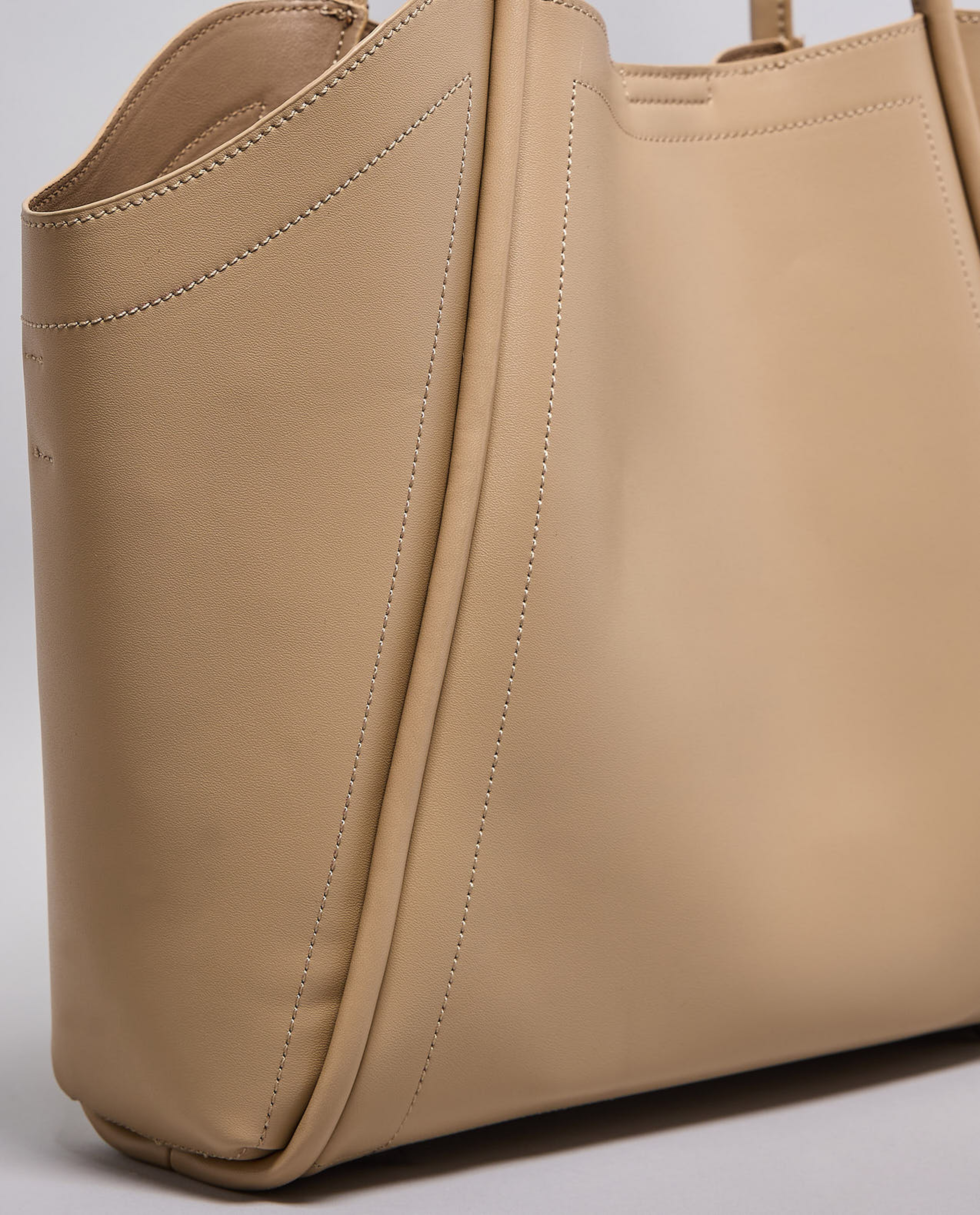 Textured Shoulder Bag with Pouch