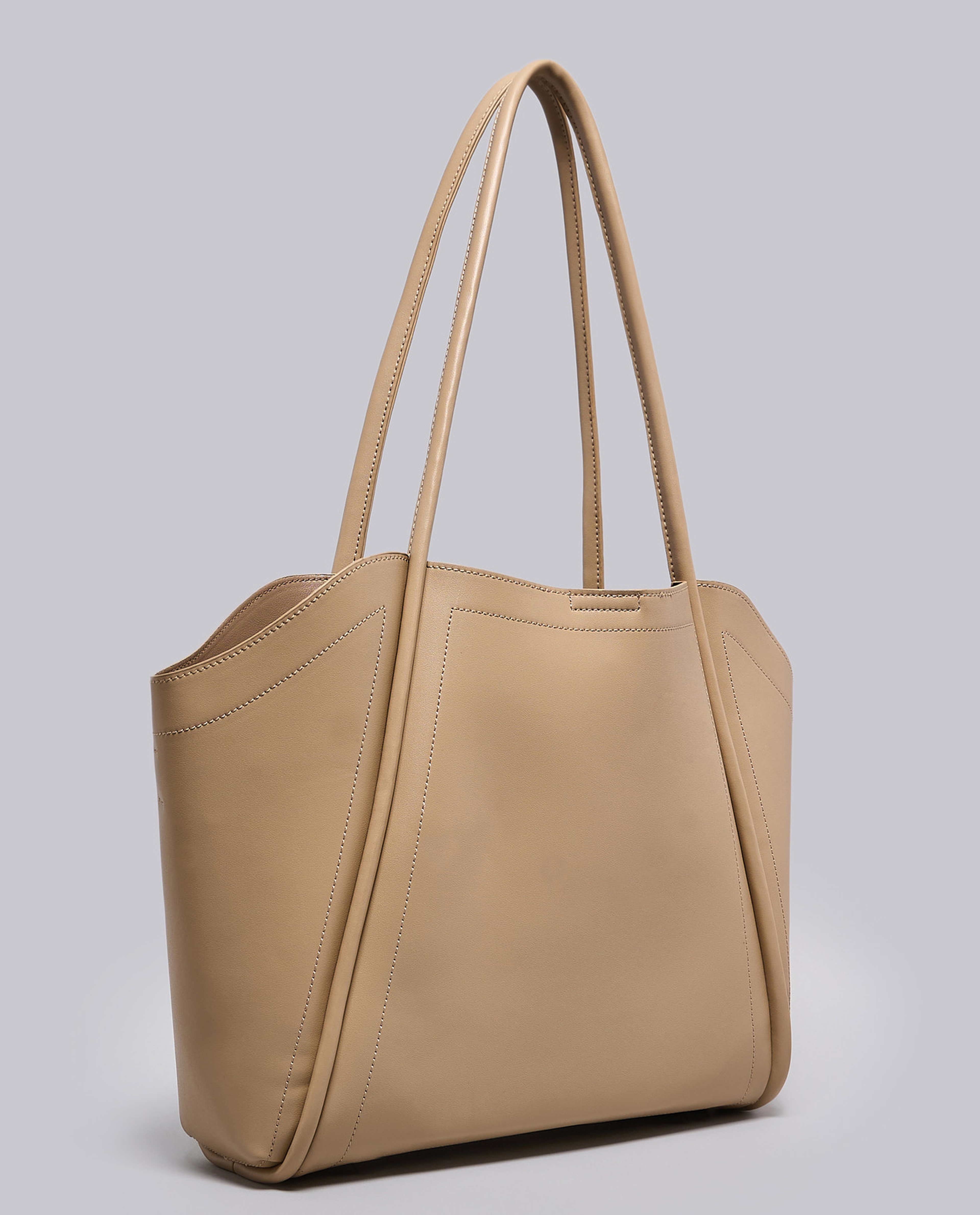 Textured Shoulder Bag with Pouch