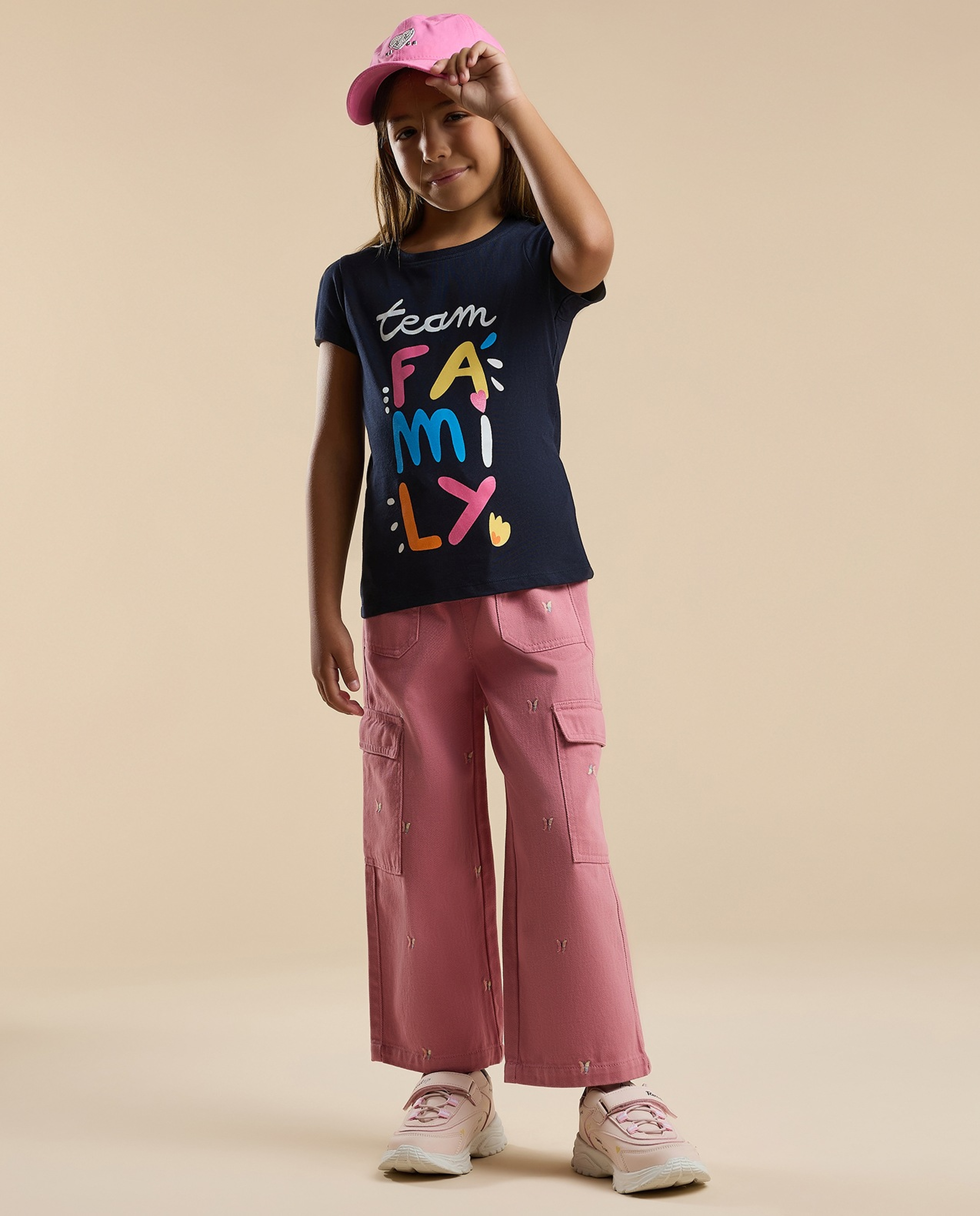 Typography Print T-Shirt with Crew Neck and Short Sleeves