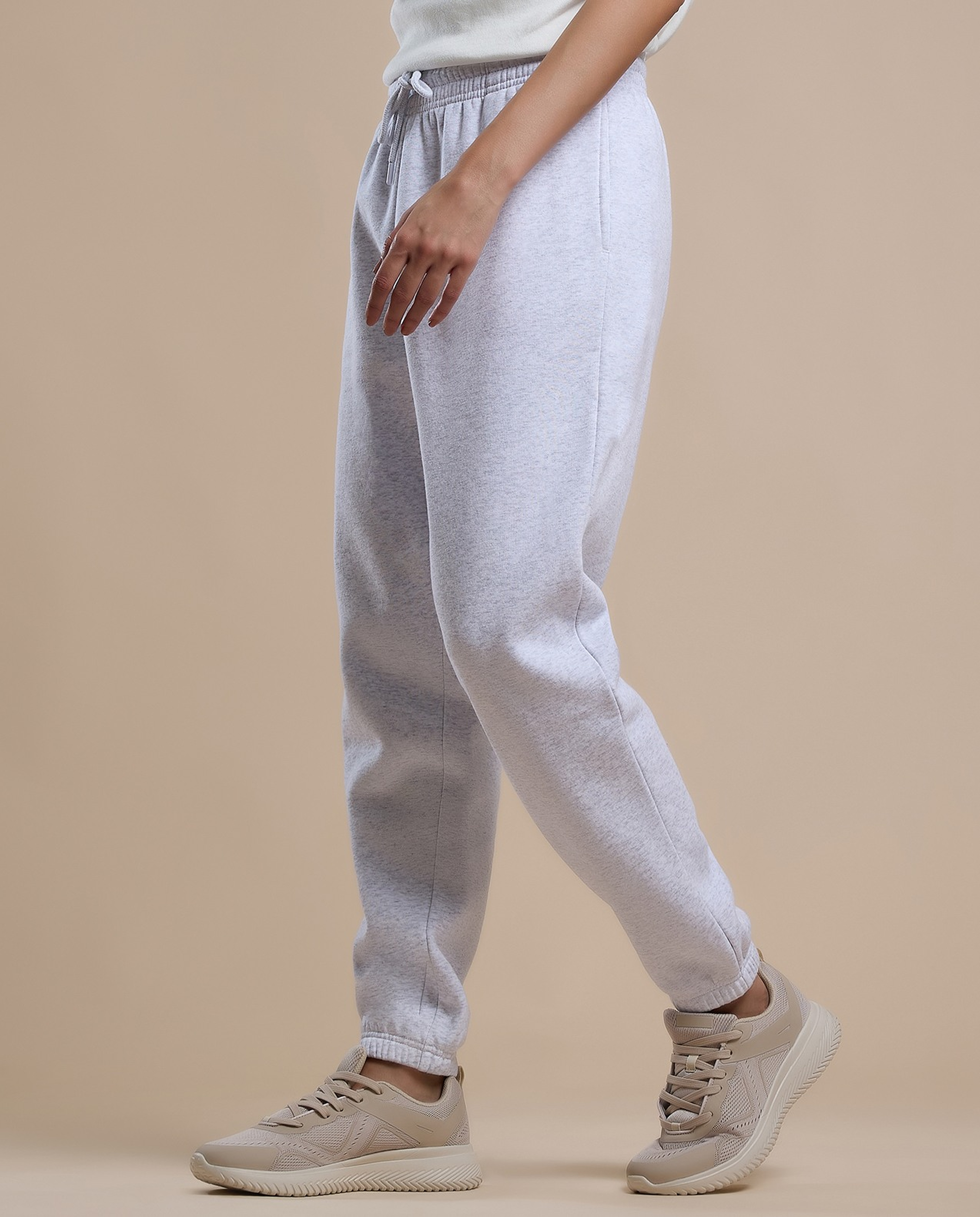 Solid Joggers with Drawstring Waist