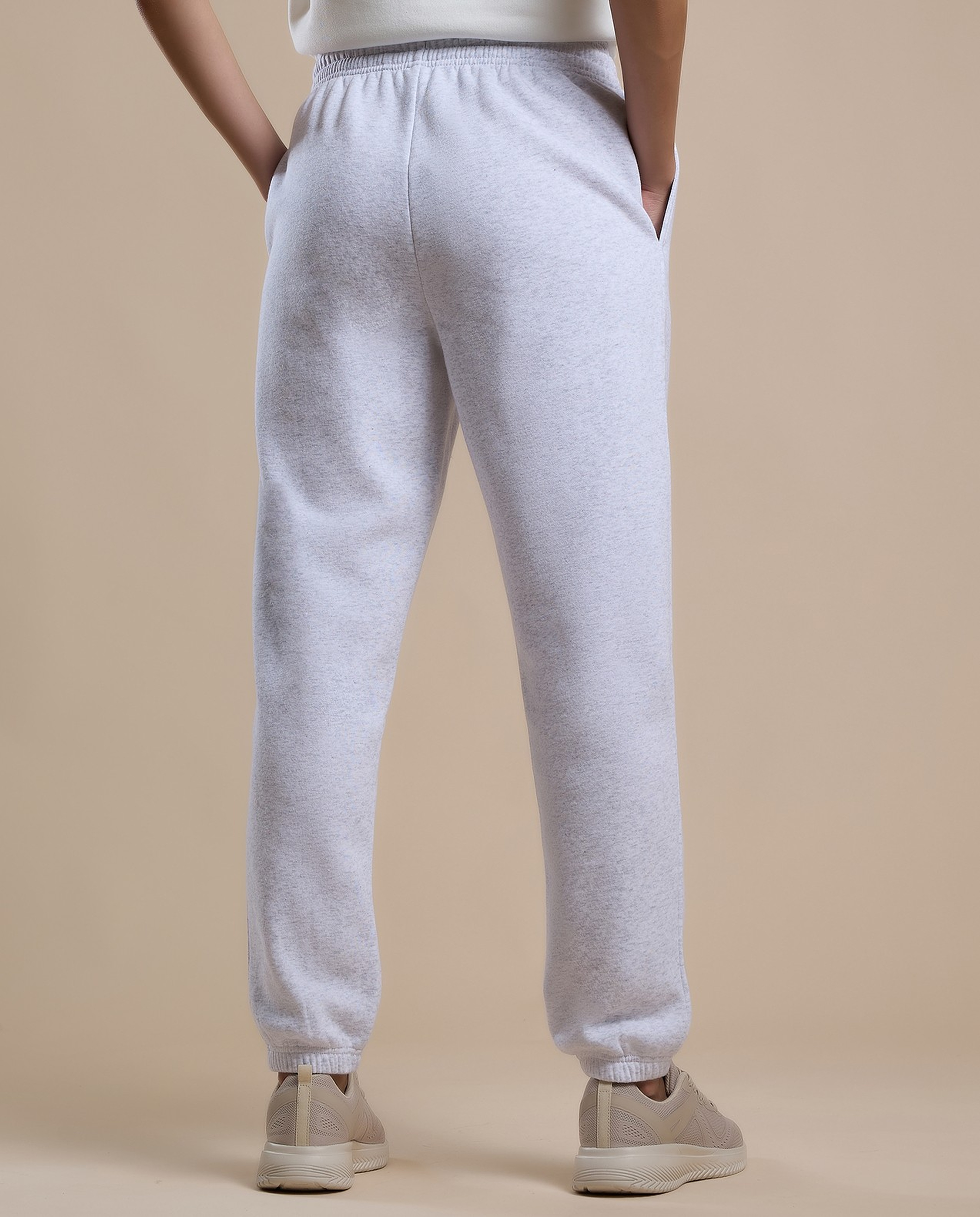 Solid Joggers with Drawstring Waist