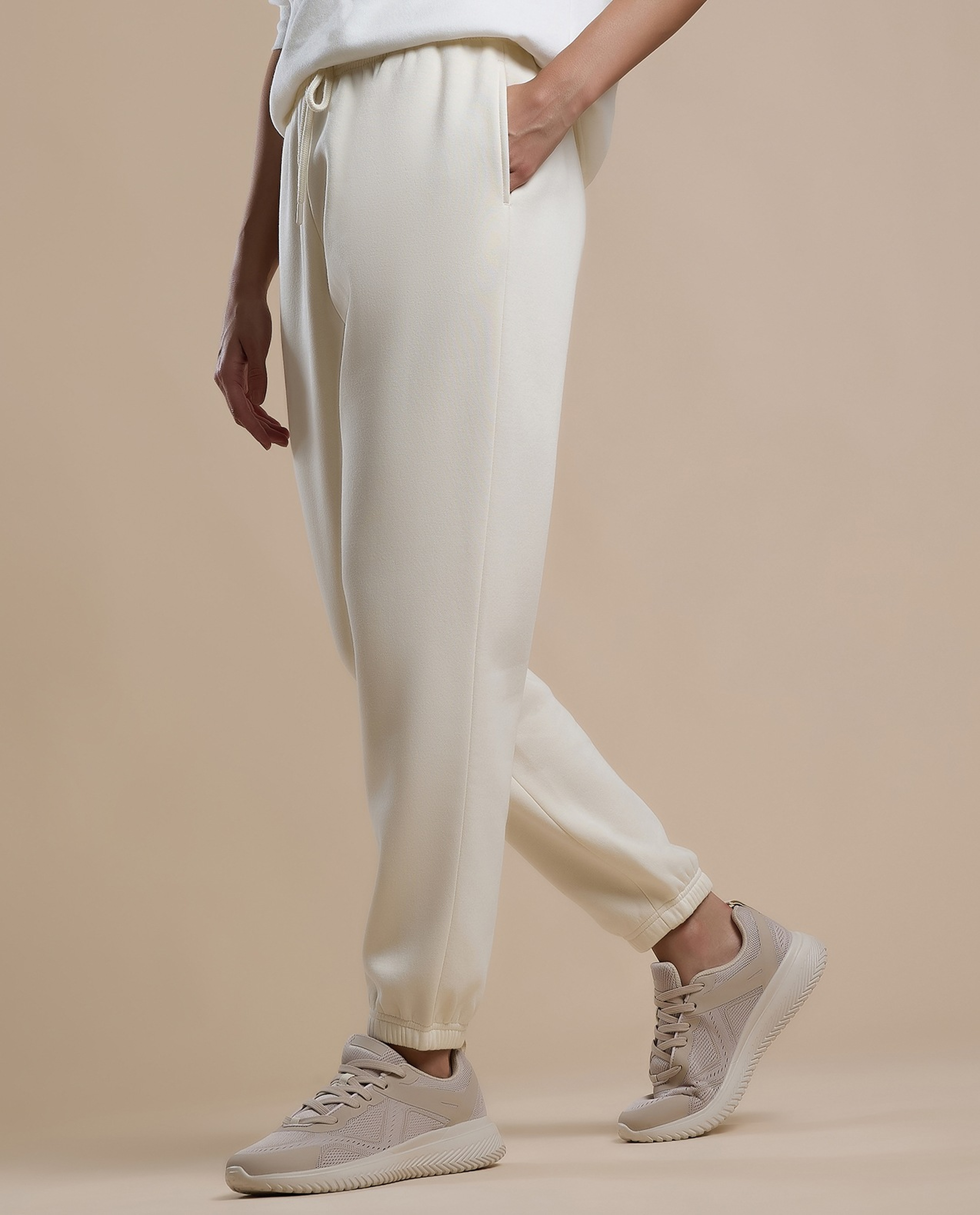 Solid Joggers with Drawstring Waist