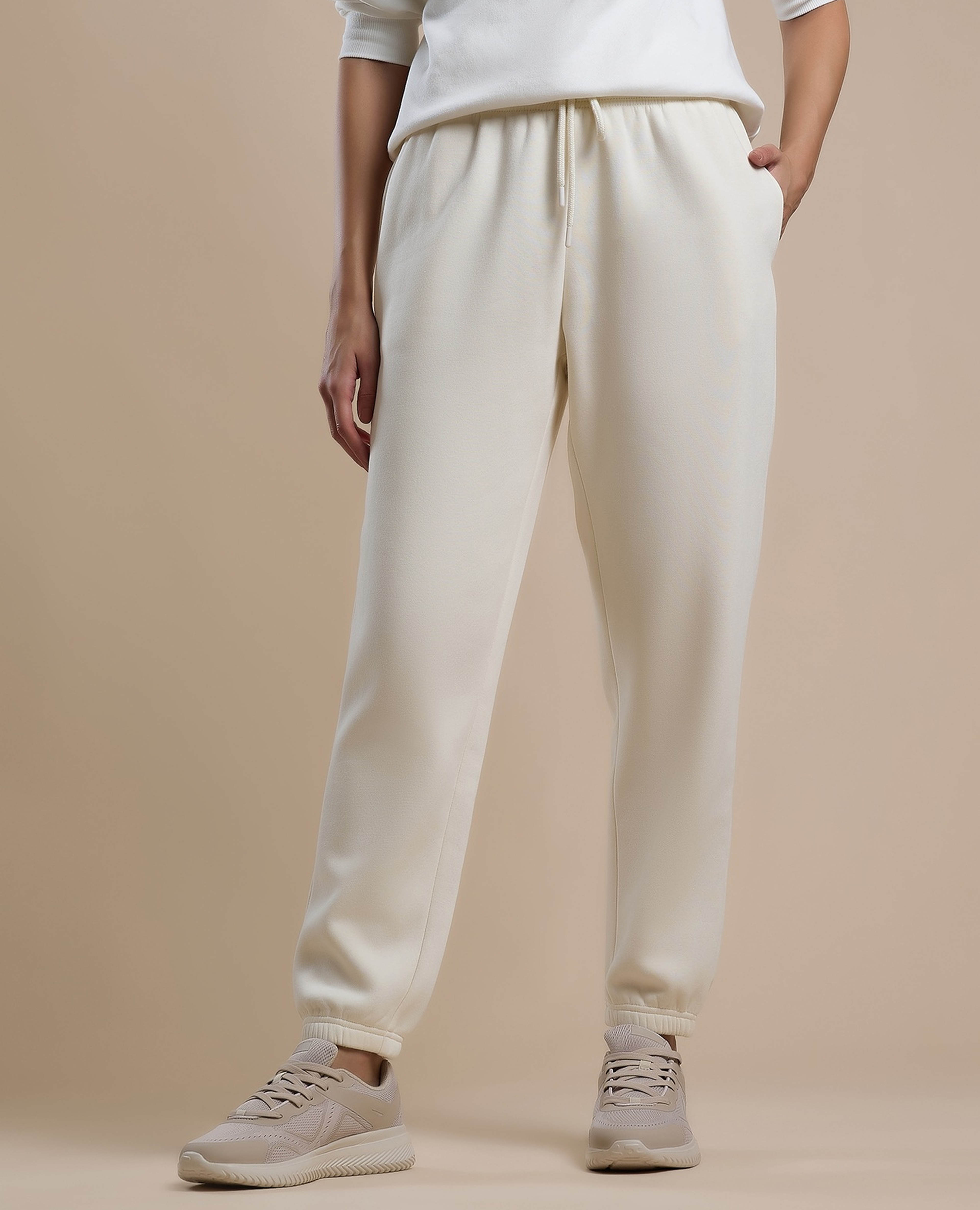 Solid Joggers with Drawstring Waist