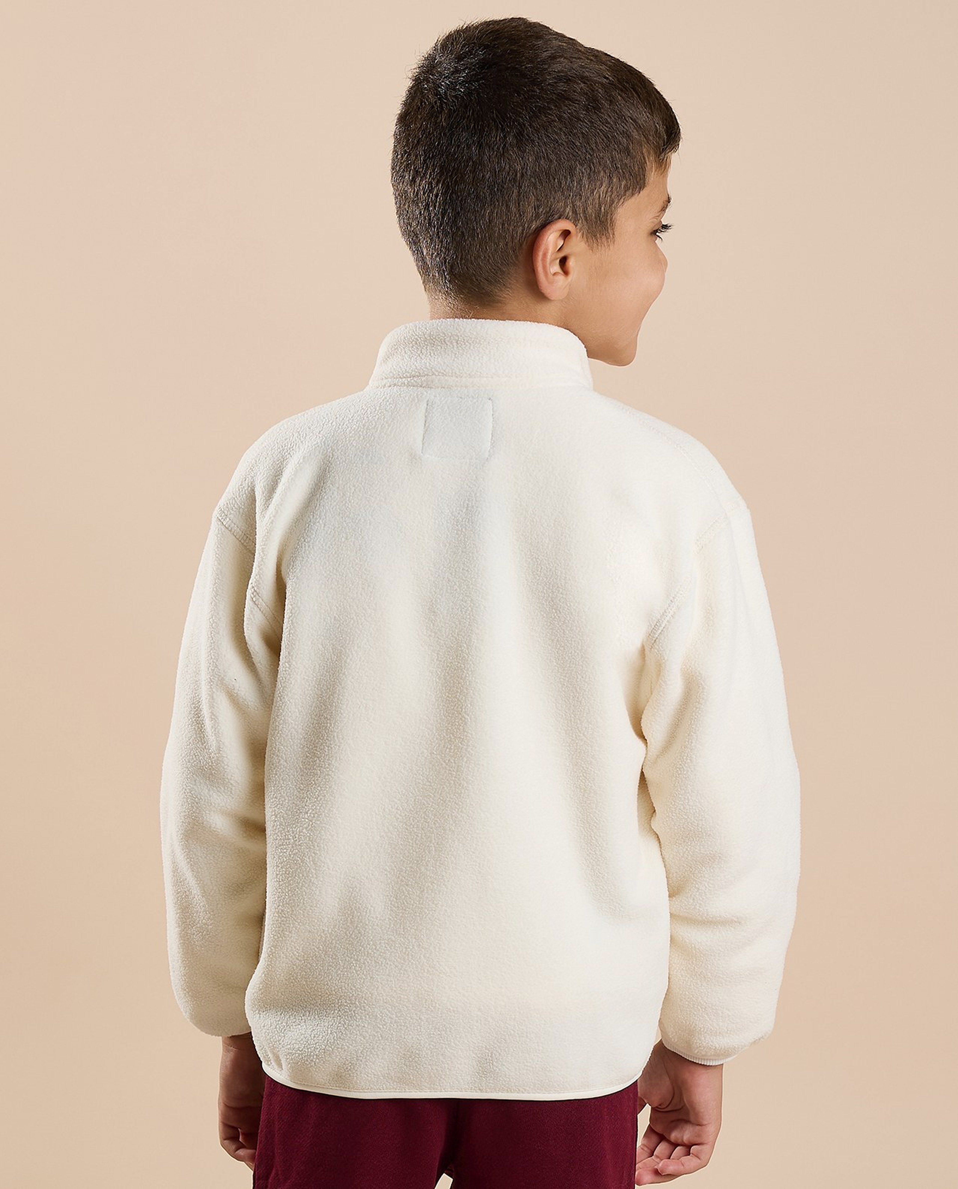 Textured Jacket with Zipper Closure