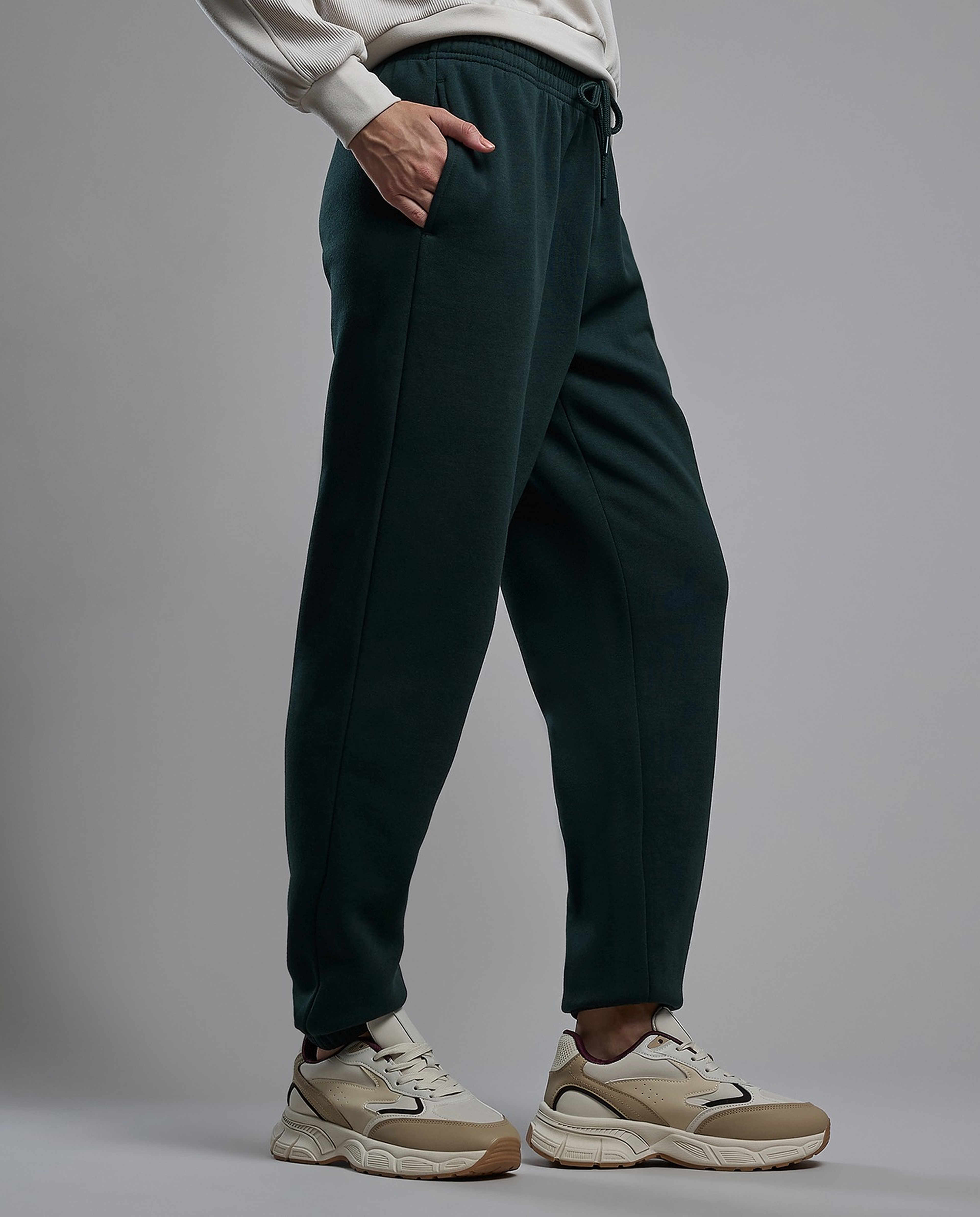 Solid Joggers with Drawstring Waist
