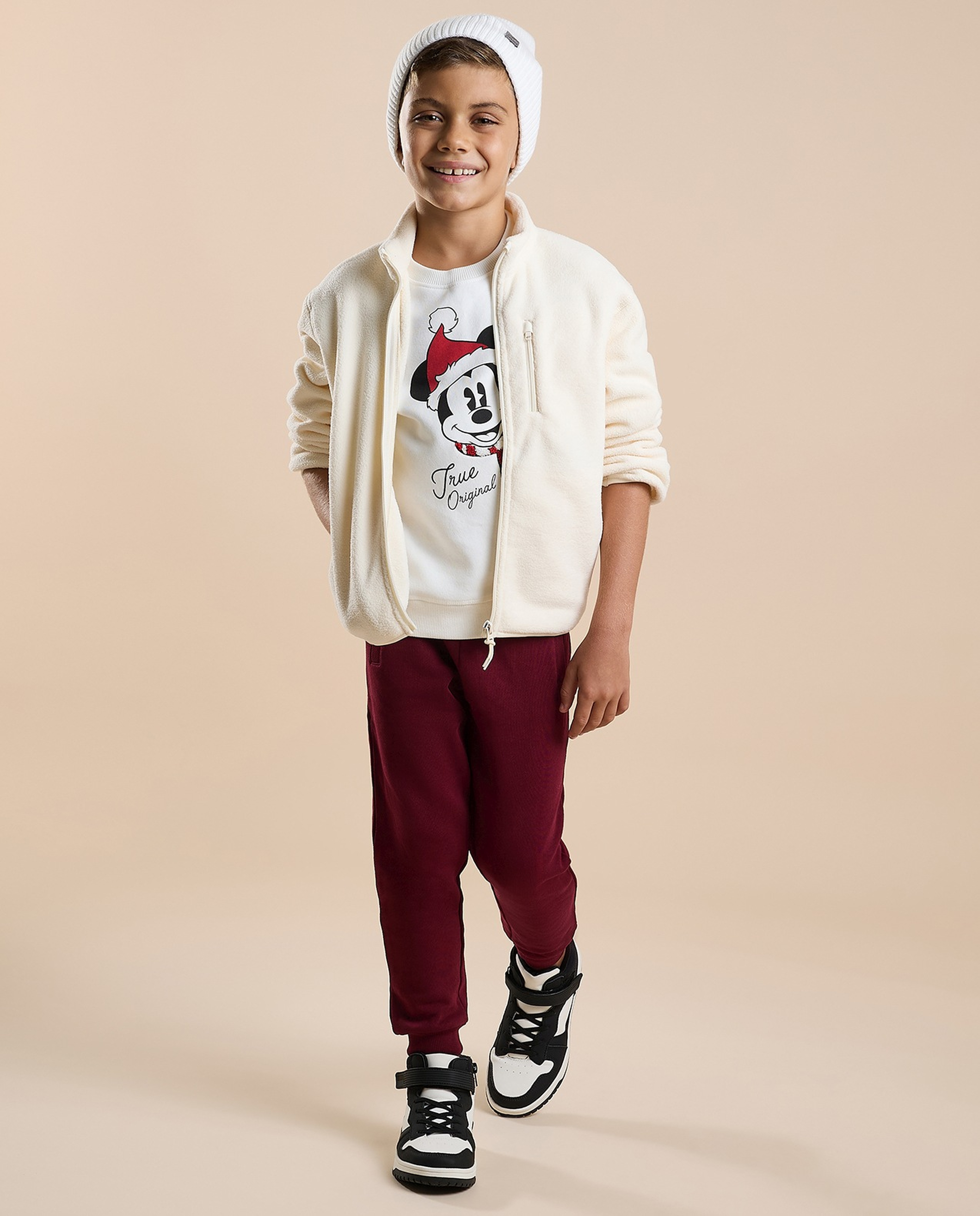 Textured Jacket with Zipper Closure