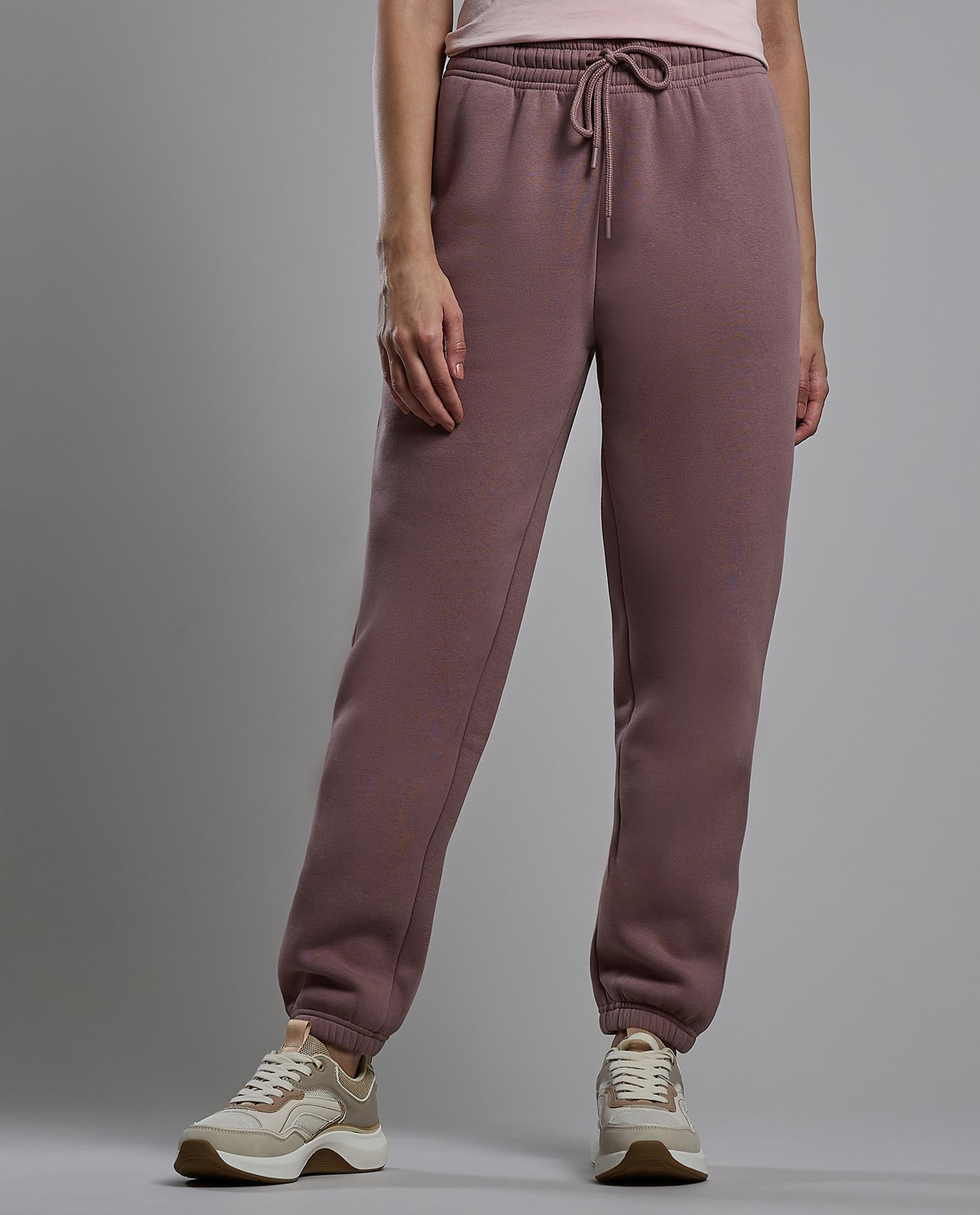 Solid Joggers with Drawstring Waist