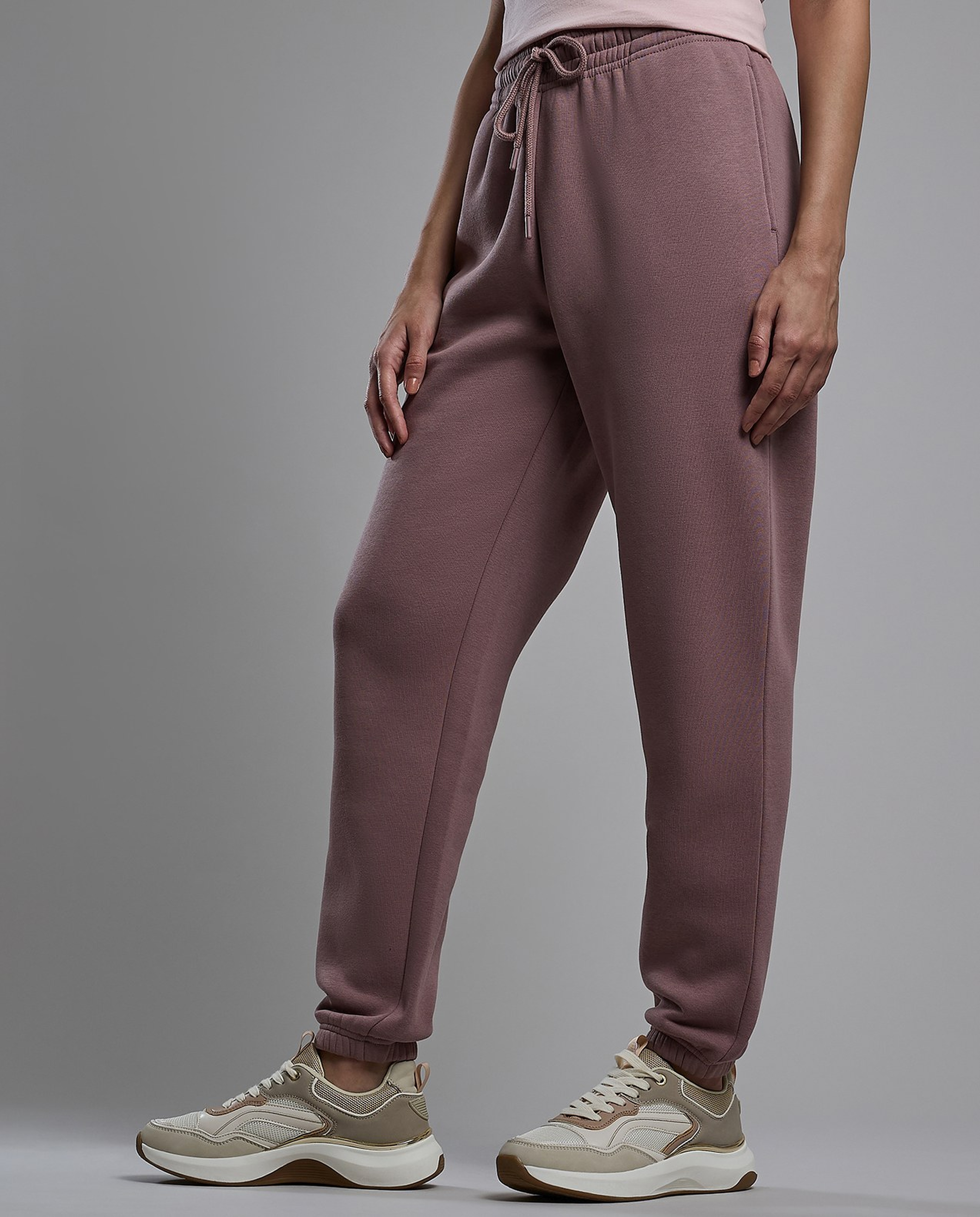 Solid Joggers with Drawstring Waist
