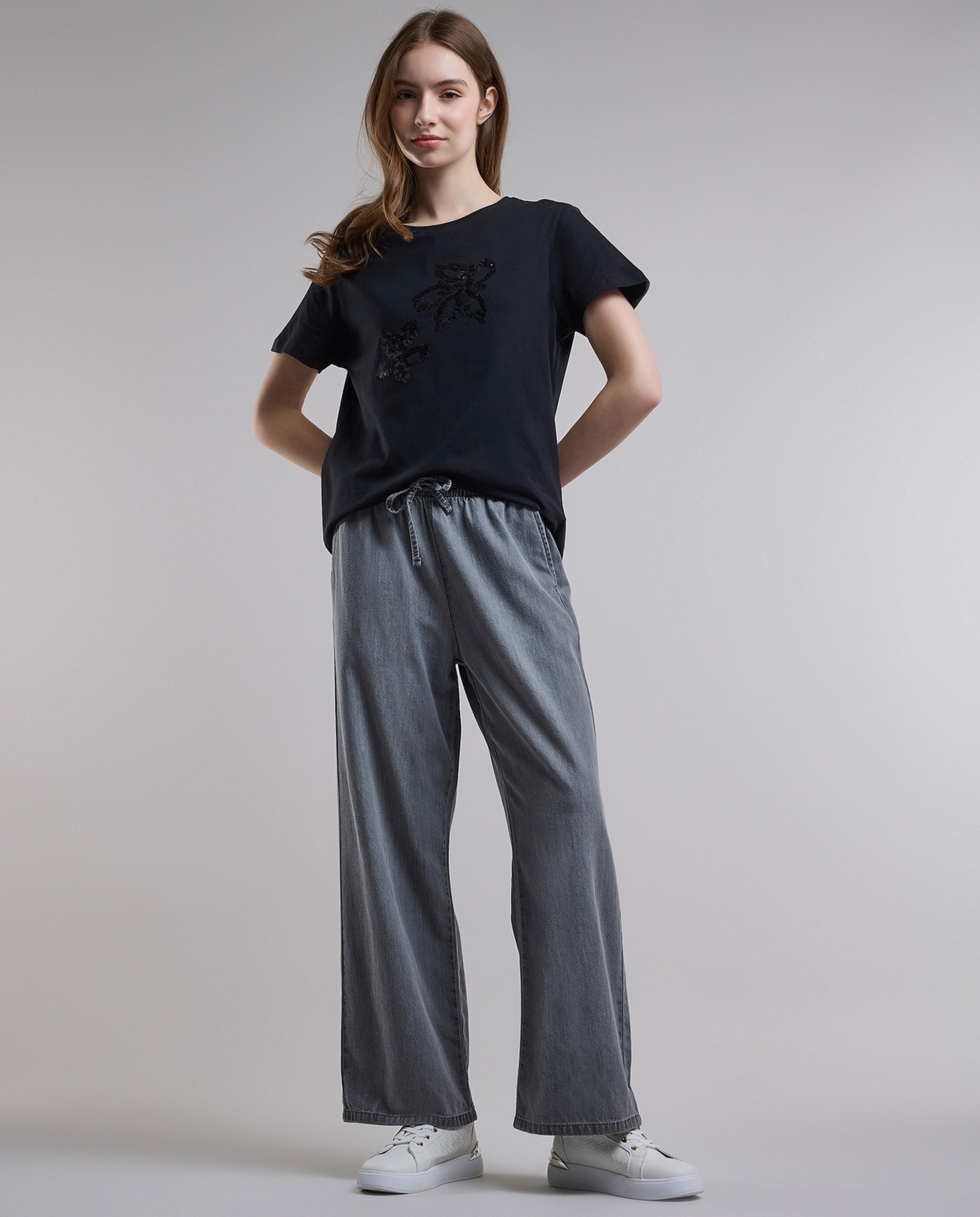 Printed T-Shirt with Crew Neck and Short Sleeves