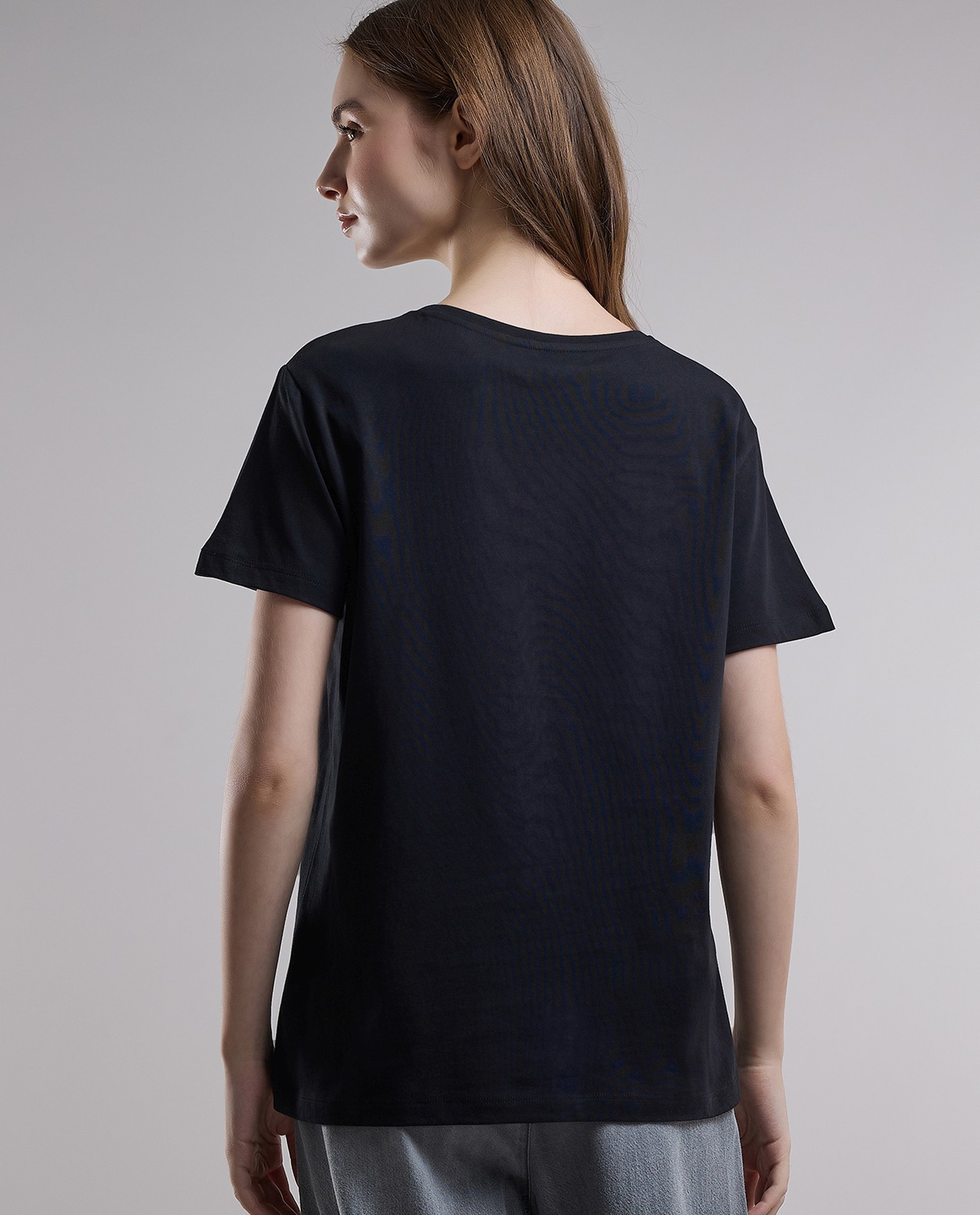 Printed T-Shirt with Crew Neck and Short Sleeves