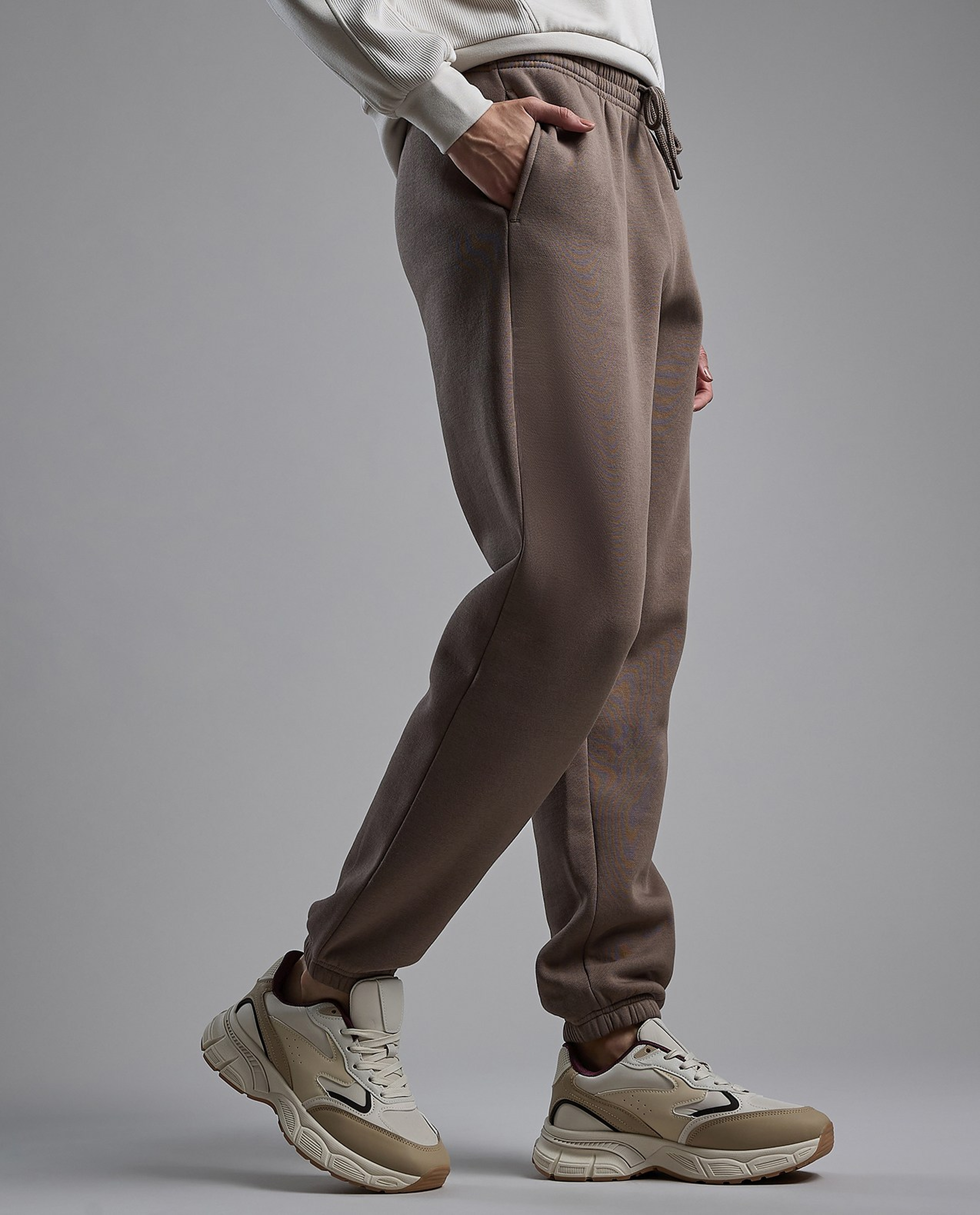 Solid Joggers with Drawstring Waist