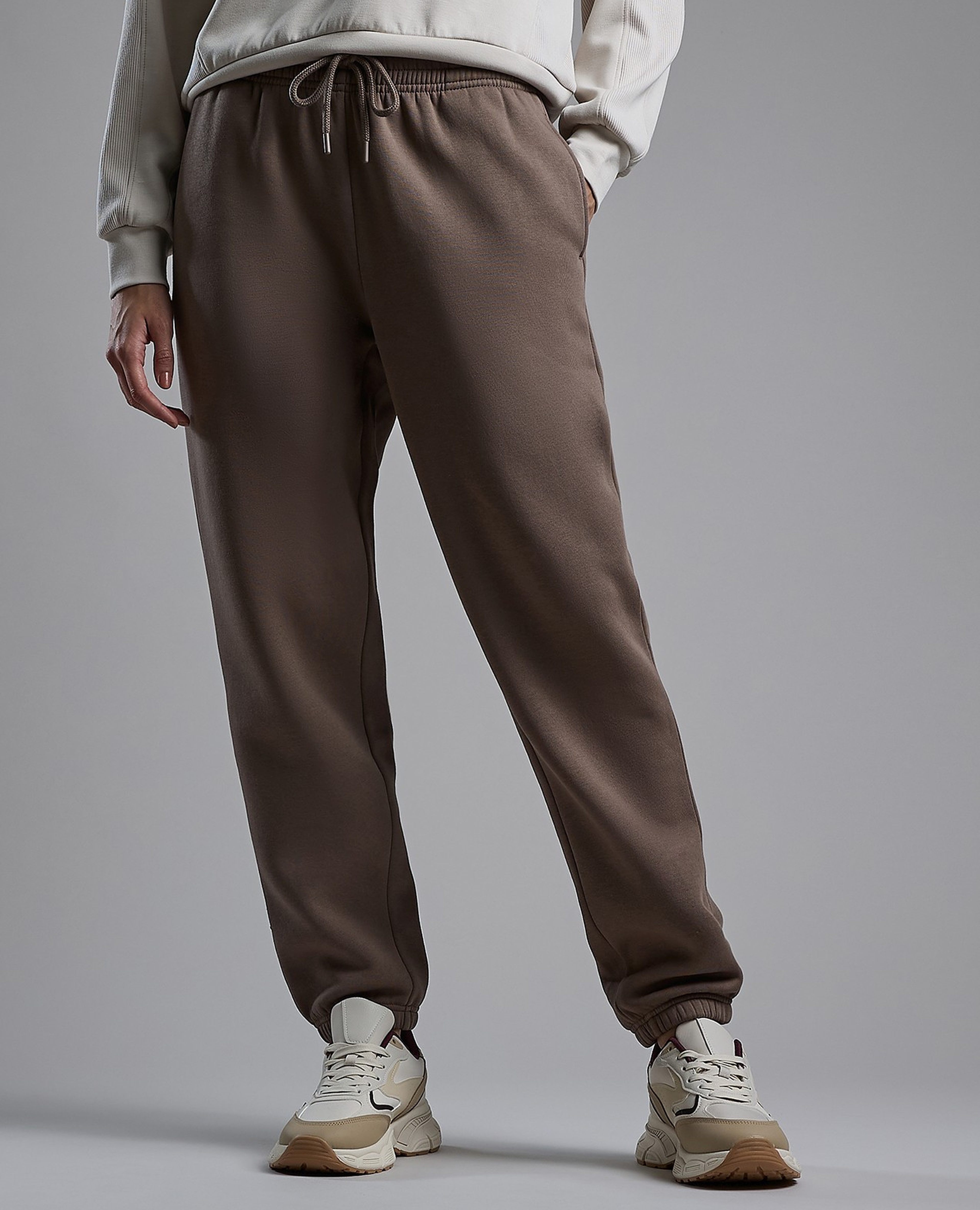 Solid Joggers with Drawstring Waist