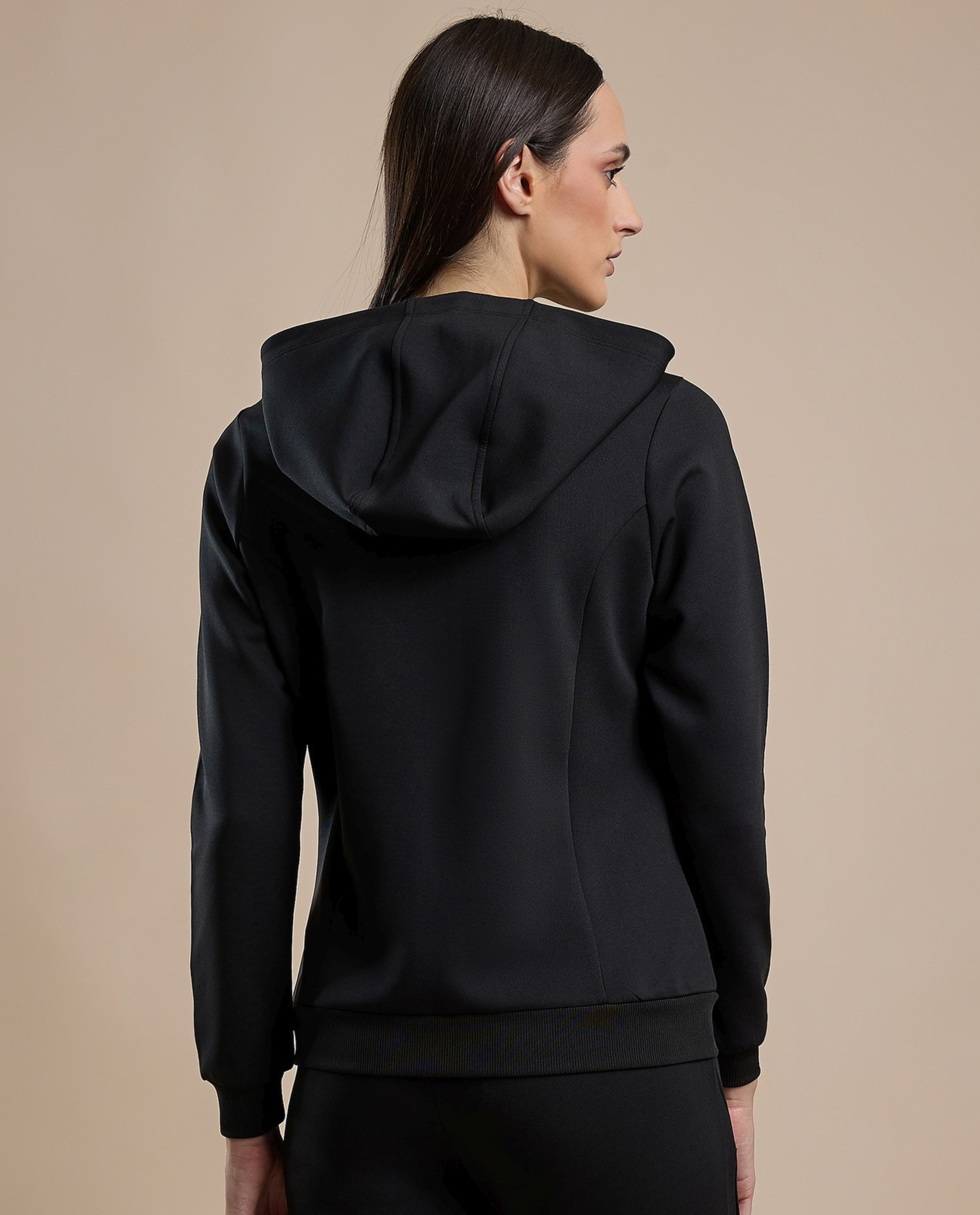 Solid Active Jacket with Zipper Closure