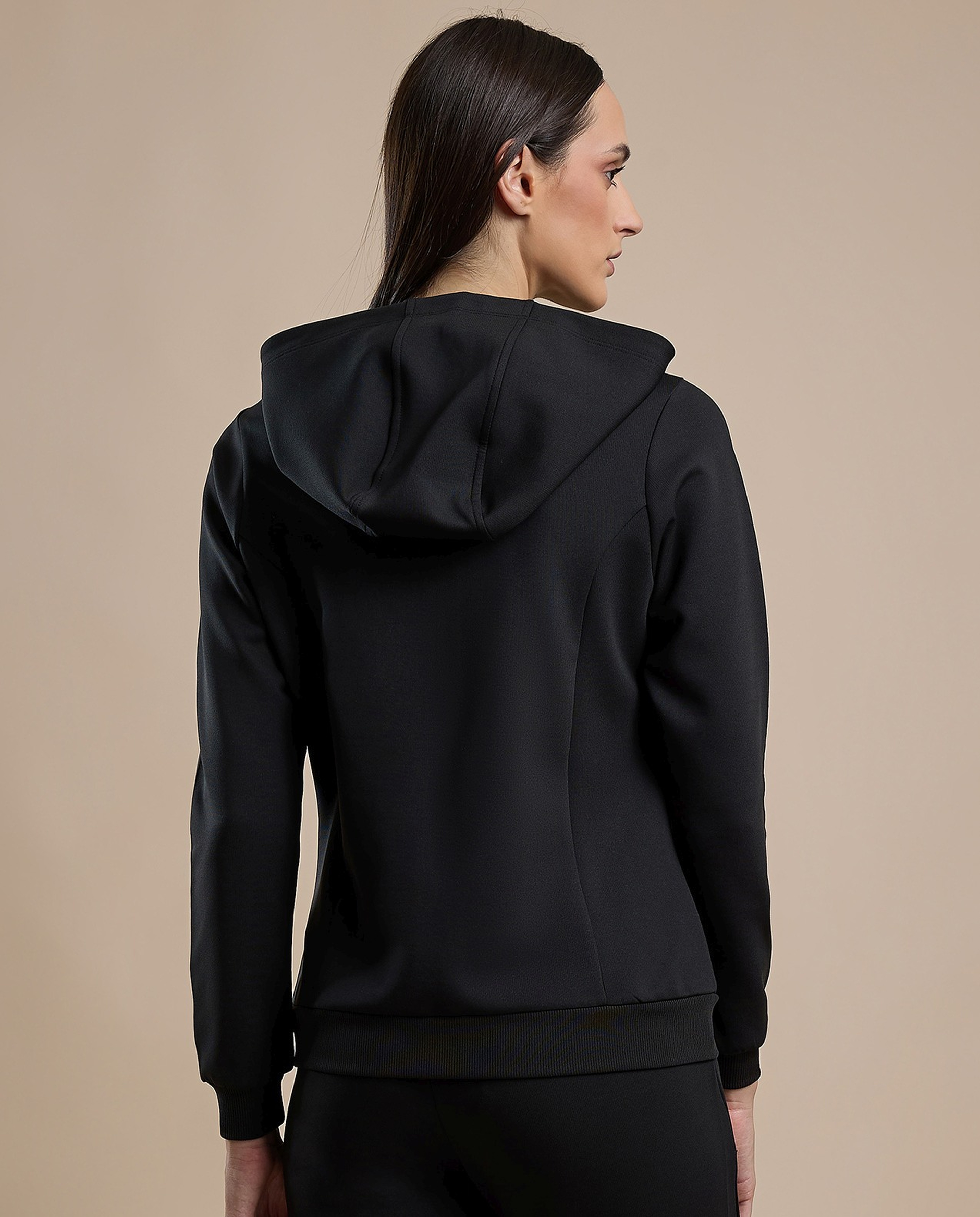 Solid Active Jacket with Zipper Closure