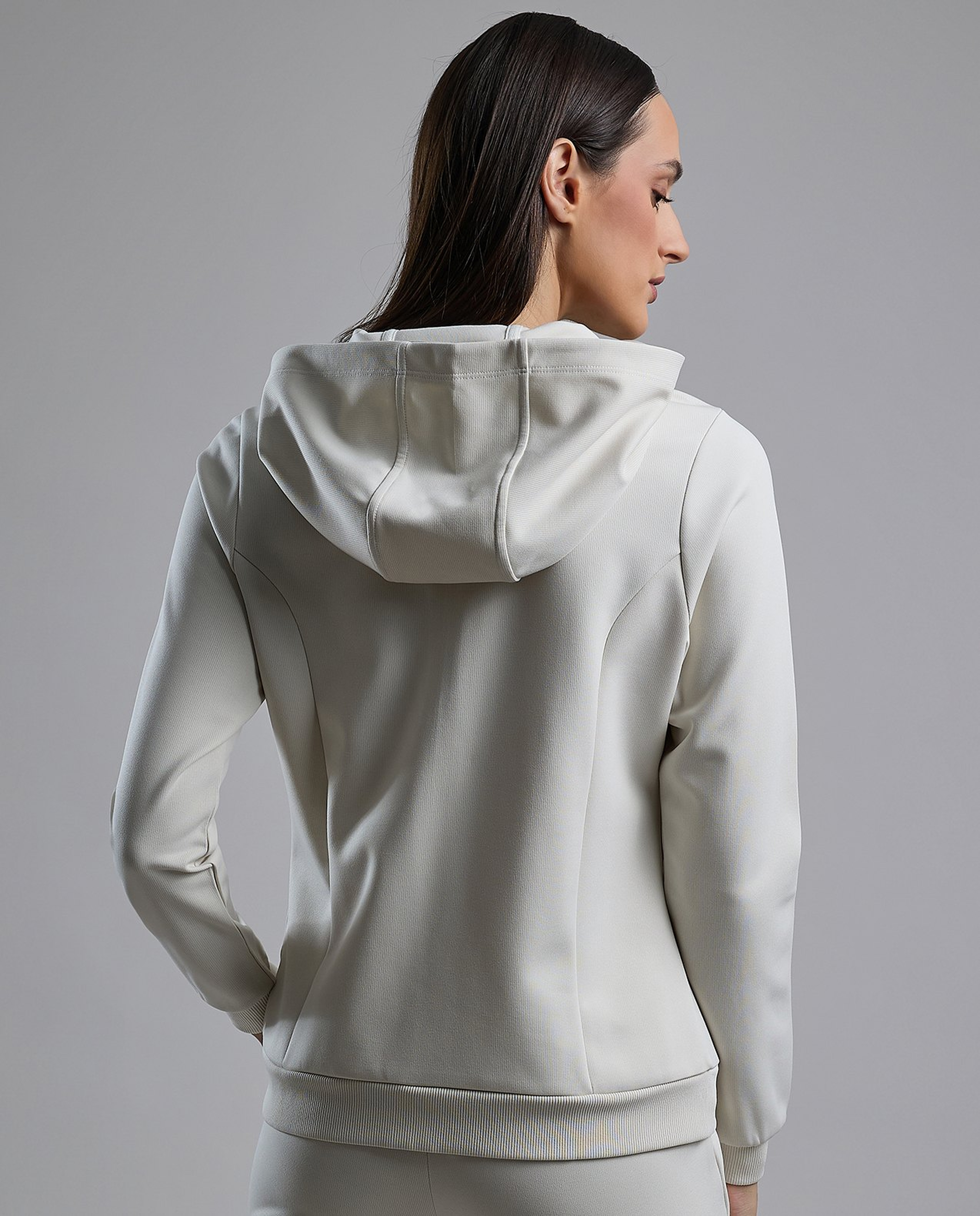 Solid Active Jacket with Zipper Closure