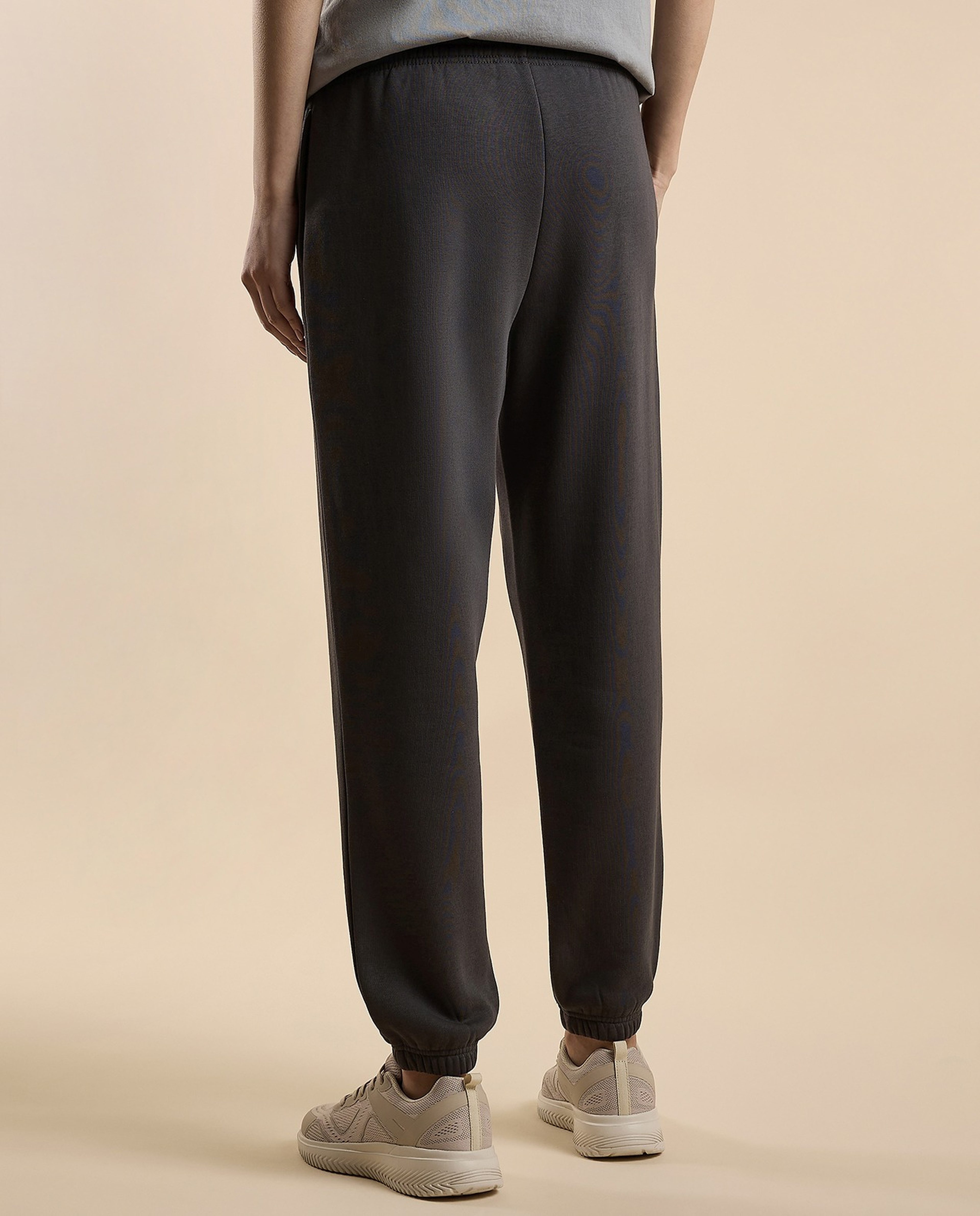 Solid Joggers with Drawstring Waist