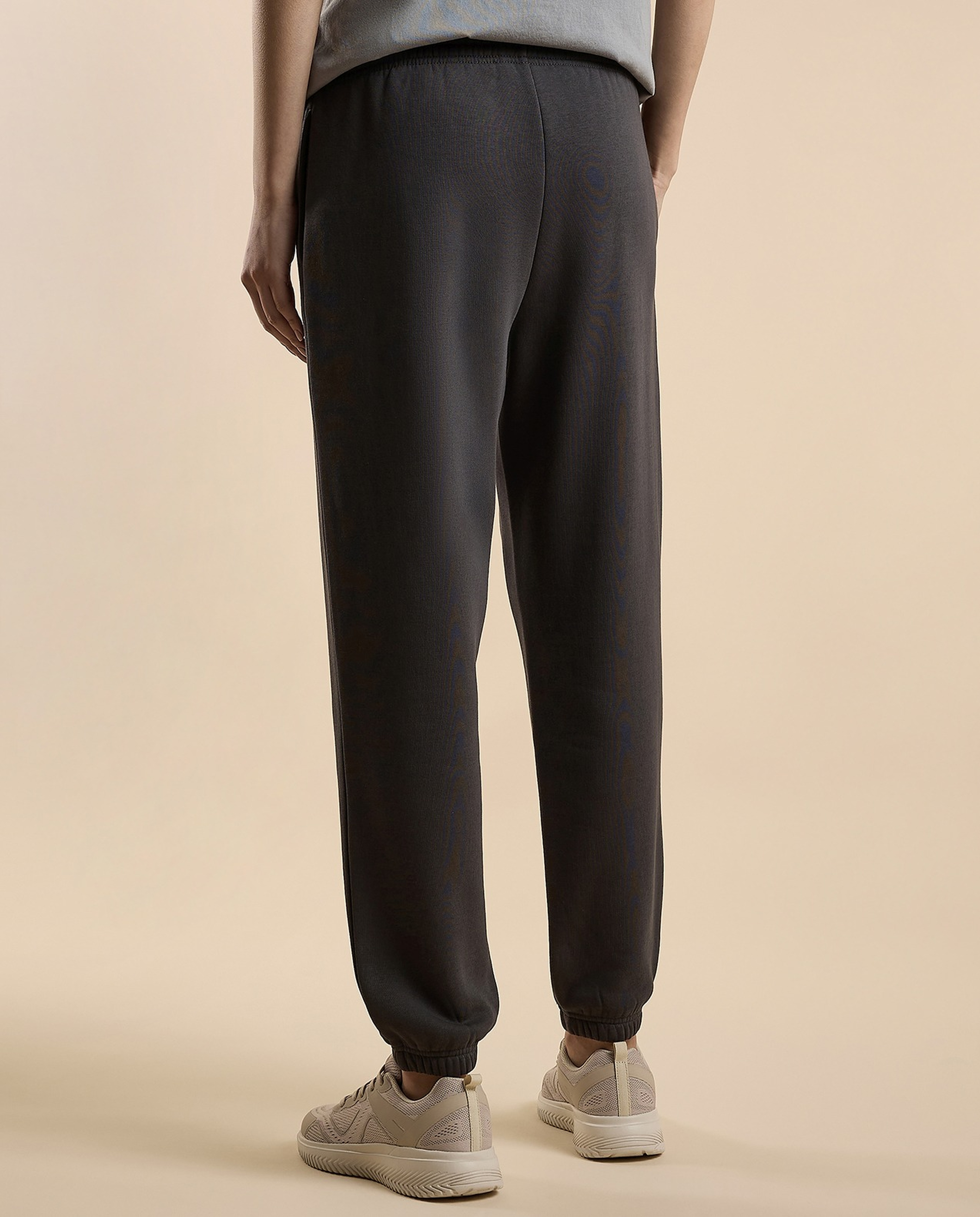 Solid Joggers with Drawstring Waist