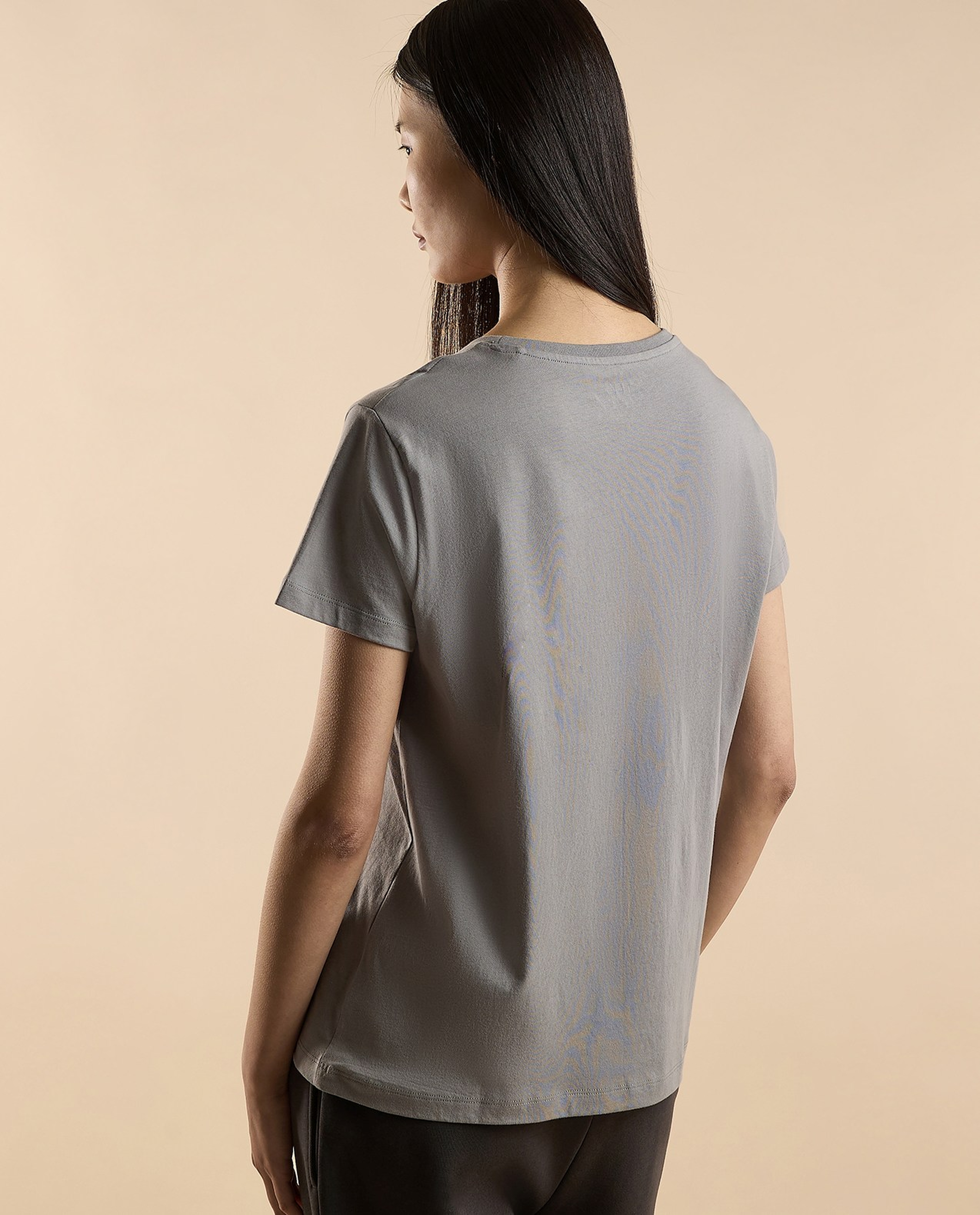 Typography Print T-Shirt with Crew Neck and Short Sleeves